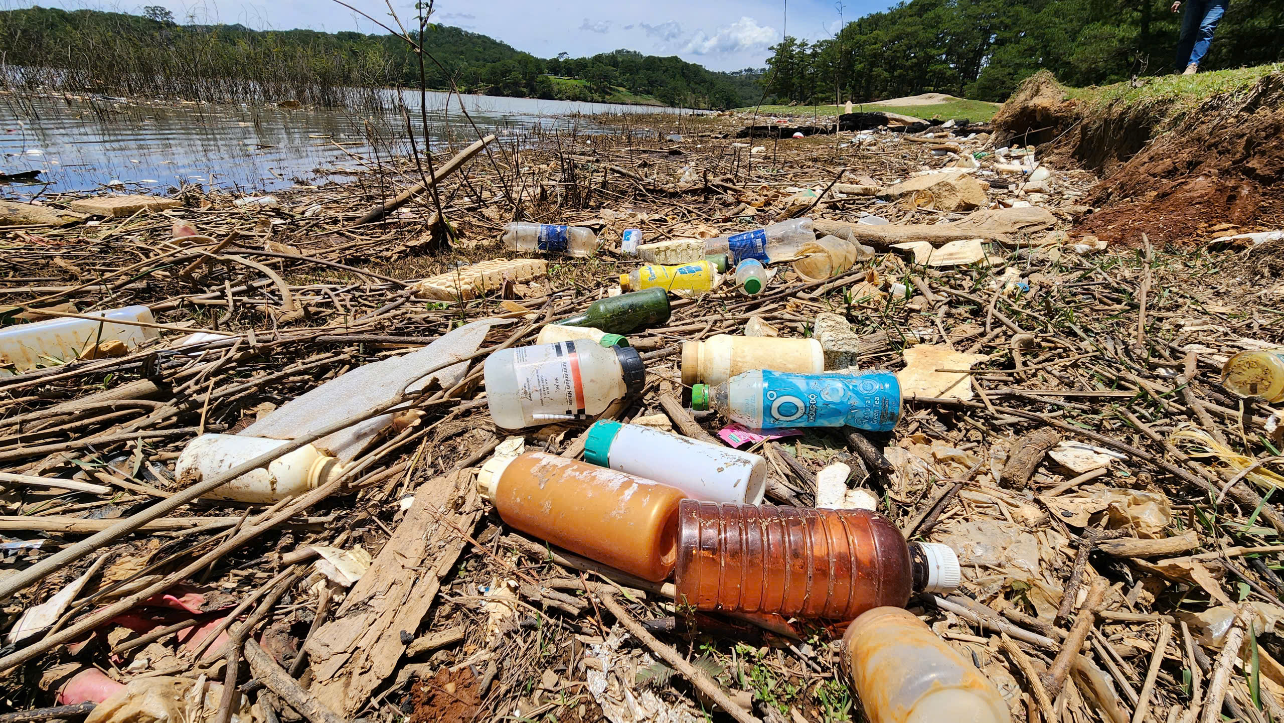 Xác trâu chết và rác thải gây ô nhiễm nguồn nước tại hồ Đankia - Suối Vàng- Ảnh 2. Xác trâu chết và rác thải gây ô nhiễm nguồn nước tại hồ Đankia - Suối Vàng- Ảnh 2.