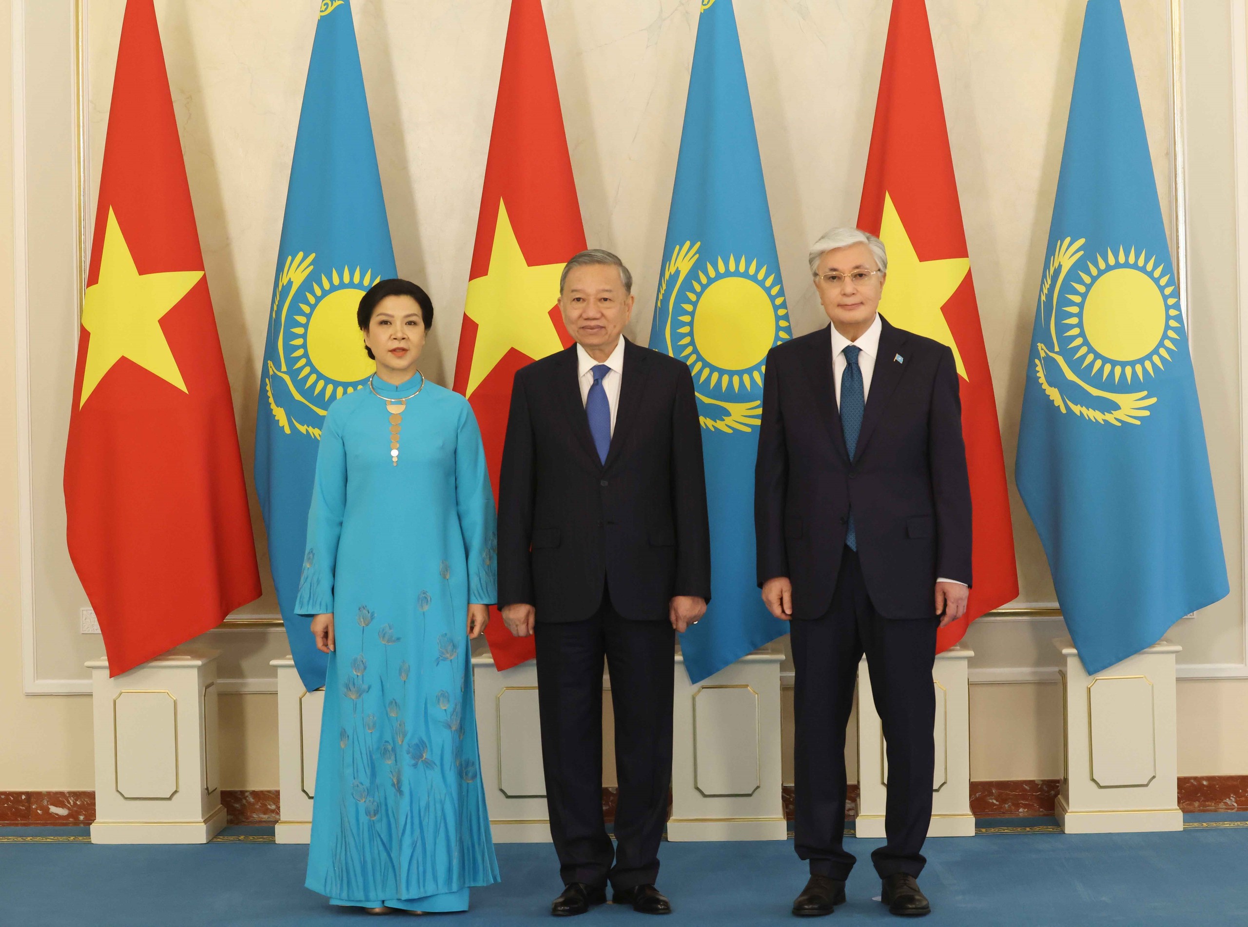 Lễ đón Tổng Bí thư Tô Lâm và phu nhân thăm cấp Nhà nước Kazakhstan - Ảnh 2.