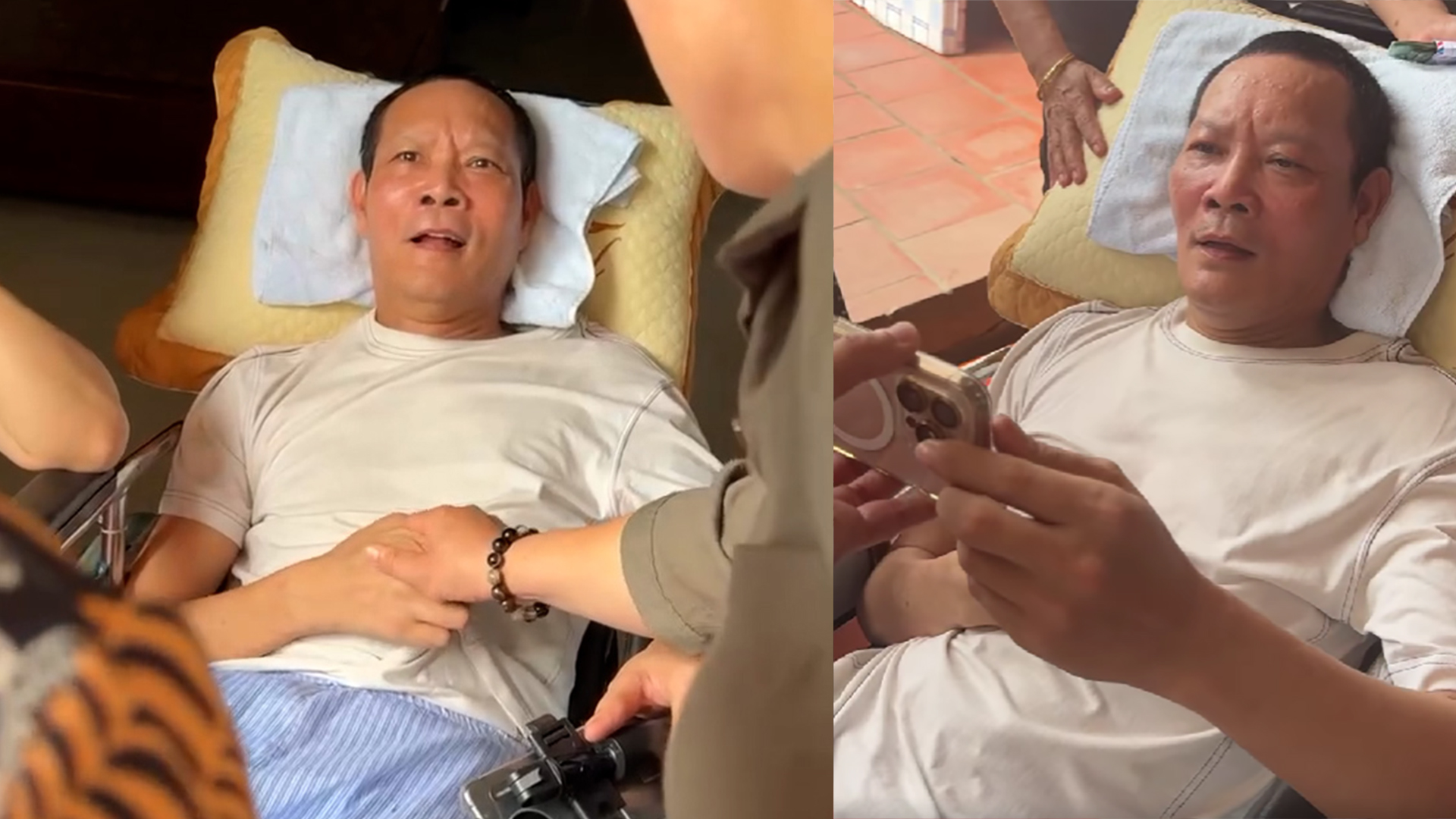 Xót xa tình trạng của diễn viên Thái Hòa khi bị liệt nửa người Xót xa tình trạng của diễn viên Thái Hòa khi bị liệt nửa người