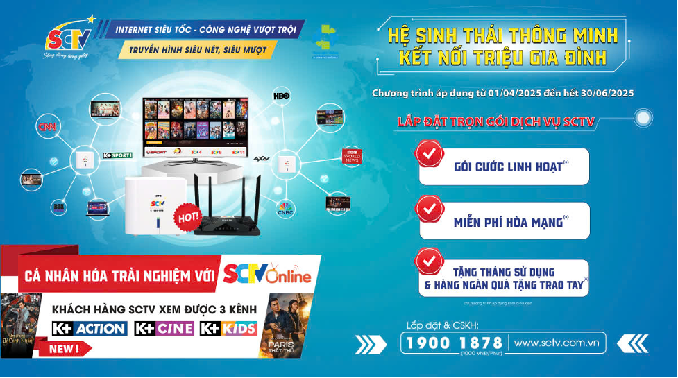 Ưu đãi cực hấp dẫn khi lắp Internet SCTV trong tháng 5 và 6.2025- Ảnh 1. Ưu đãi cực hấp dẫn khi lắp Internet SCTV trong tháng 5 và 6.2025- Ảnh 1.