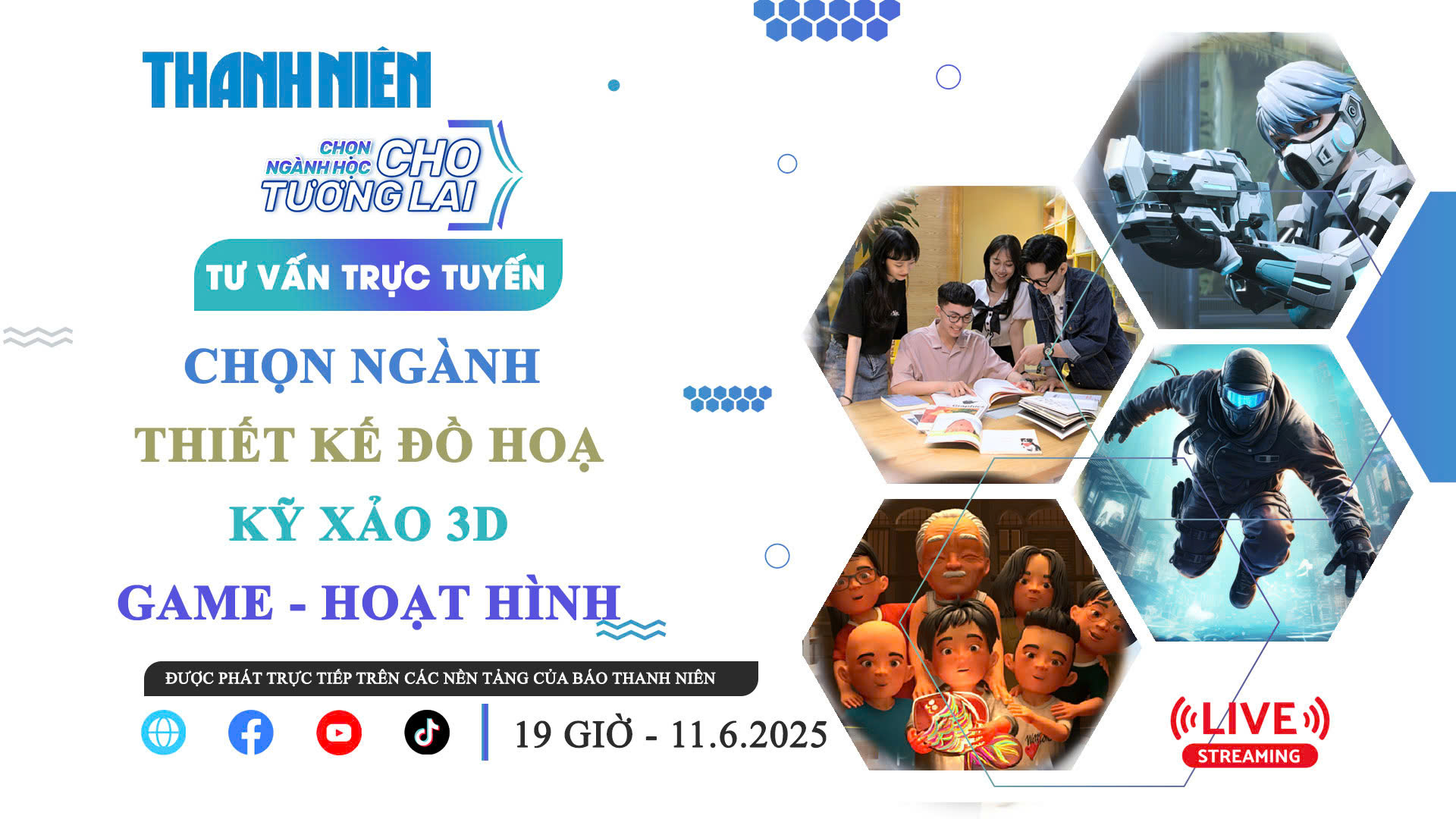 Tư vấn trực tuyến: Chọn ngành Thiết kế đồ họa – Kỹ xảo 3D – Game – Hoạt hình Tư vấn trực tuyến: Chọn ngành Thiết kế đồ họa – Kỹ xảo 3D – Game – Hoạt hình