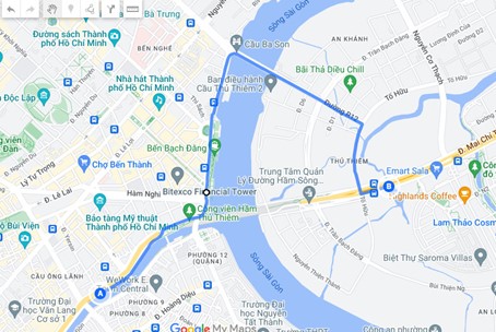 CSGT cấm xe lưu thông qua đường hầm sông Sài Gòn - Ảnh 2.