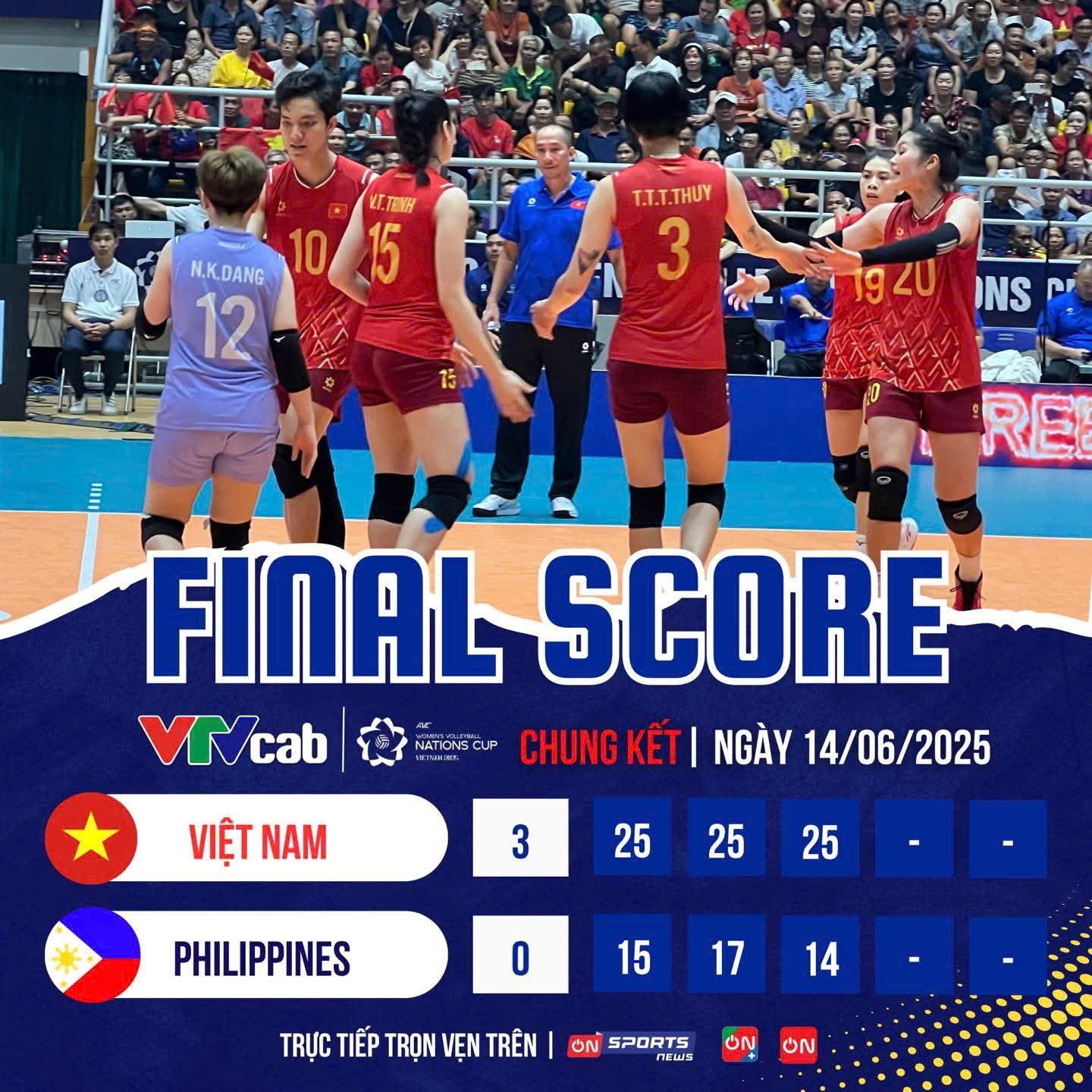 Bich Tuyen ផ្ទុះខ្លាំងក្រុមបាល់ទះនារីវៀតណាមឈ្នះពាន AVC Nations Cup 2025 - រូបថតទី ៥។ Bích Tuyền bùng nổ rực rỡ, đội tuyển bóng chuyền nữ Việt Nam vô địch AVC Nations Cup 2025- Ảnh 5.