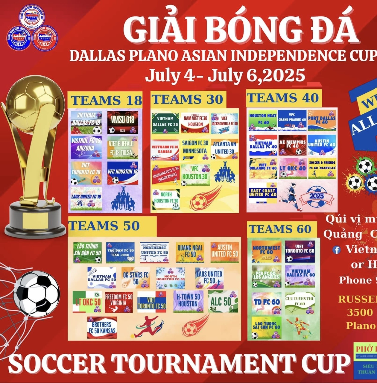 Cao Cuong, Do Khai, Hong Son og mange tidligere vietnamesiske spillere drar til USA for å konkurrere – bilde 6. Cao Cường, Đỗ Khải, Hồng Sơn và nhiều cựu danh thủ Việt Nam sang Mỹ thi đấu- Ảnh 6.