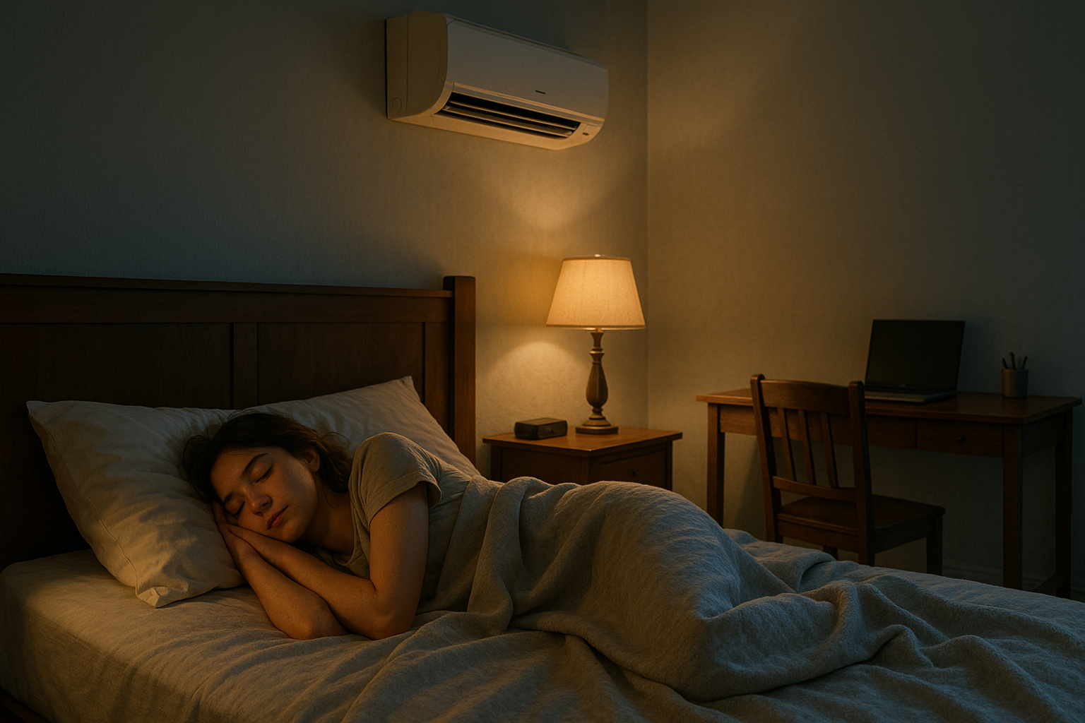 Cách ngủ máy lạnh mà không bị đau họng - Ảnh 1.