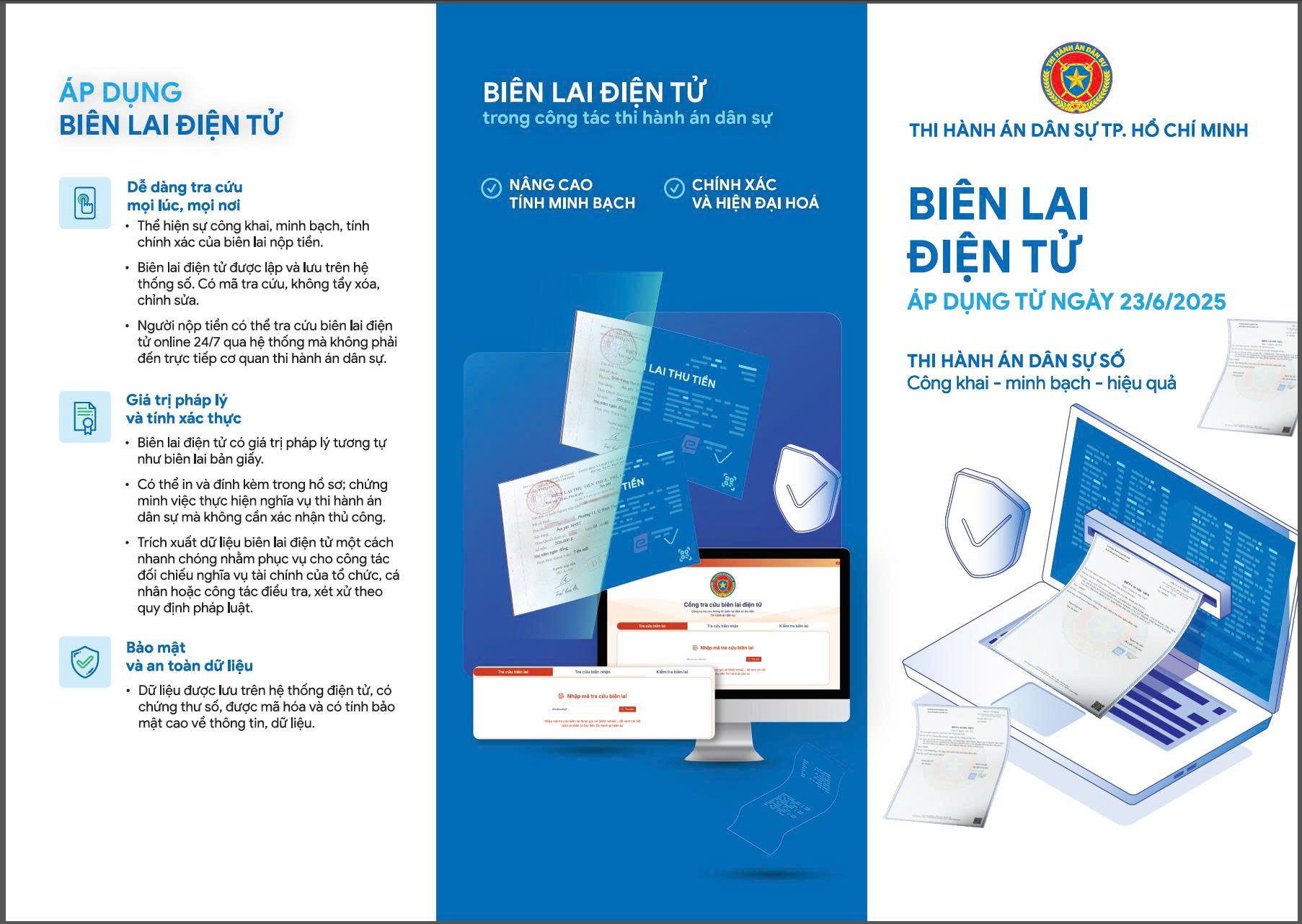 Cục Thi hành án dân sự TP.HCM: Từ ngày 23.6, áp dụng biên lai điện tử - Ảnh 2.