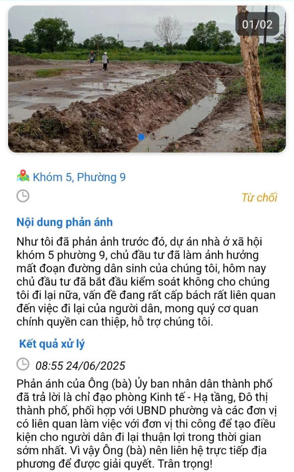 Cà Mau: Dân mất đường đi vì dự án nhà ở xã hội rào chắn - Ảnh 2.