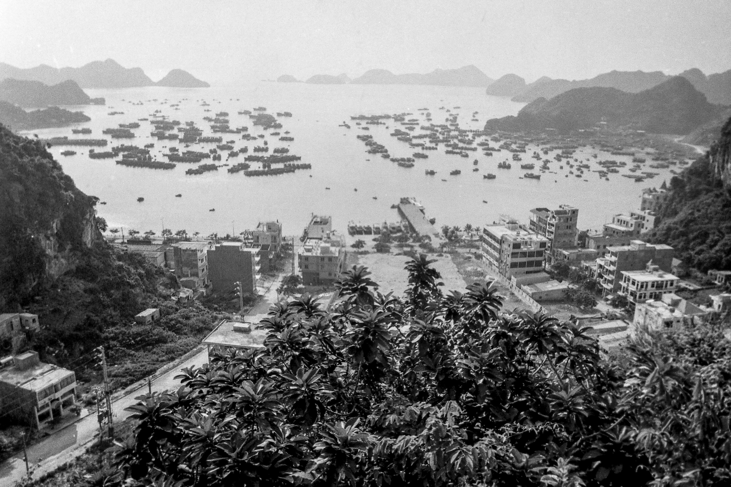 Trung tâm thị trấn Cát Bà (huyện Cát Hải) nhìn từ núi Ngọc, năm 1999 Trung tâm thị trấn Cát Bà (huyện Cát Hải) nhìn từ núi Ngọc, năm 1999