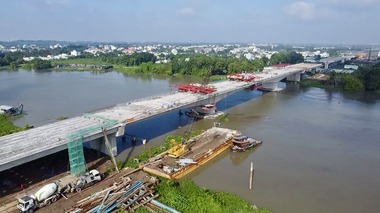Hợp long cầu Bình Gởi bắc qua sông Sài Gòn, đường Vành đai 3 TP.HCM- Ảnh 3.