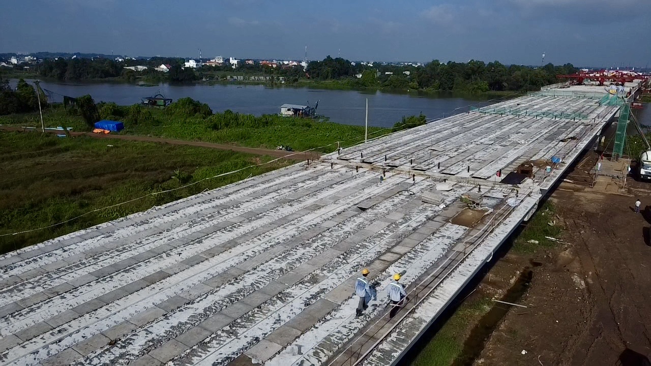 Hợp long cầu Bình Gởi bắc qua sông Sài Gòn, đường Vành đai 3 TP.HCM- Ảnh 4.