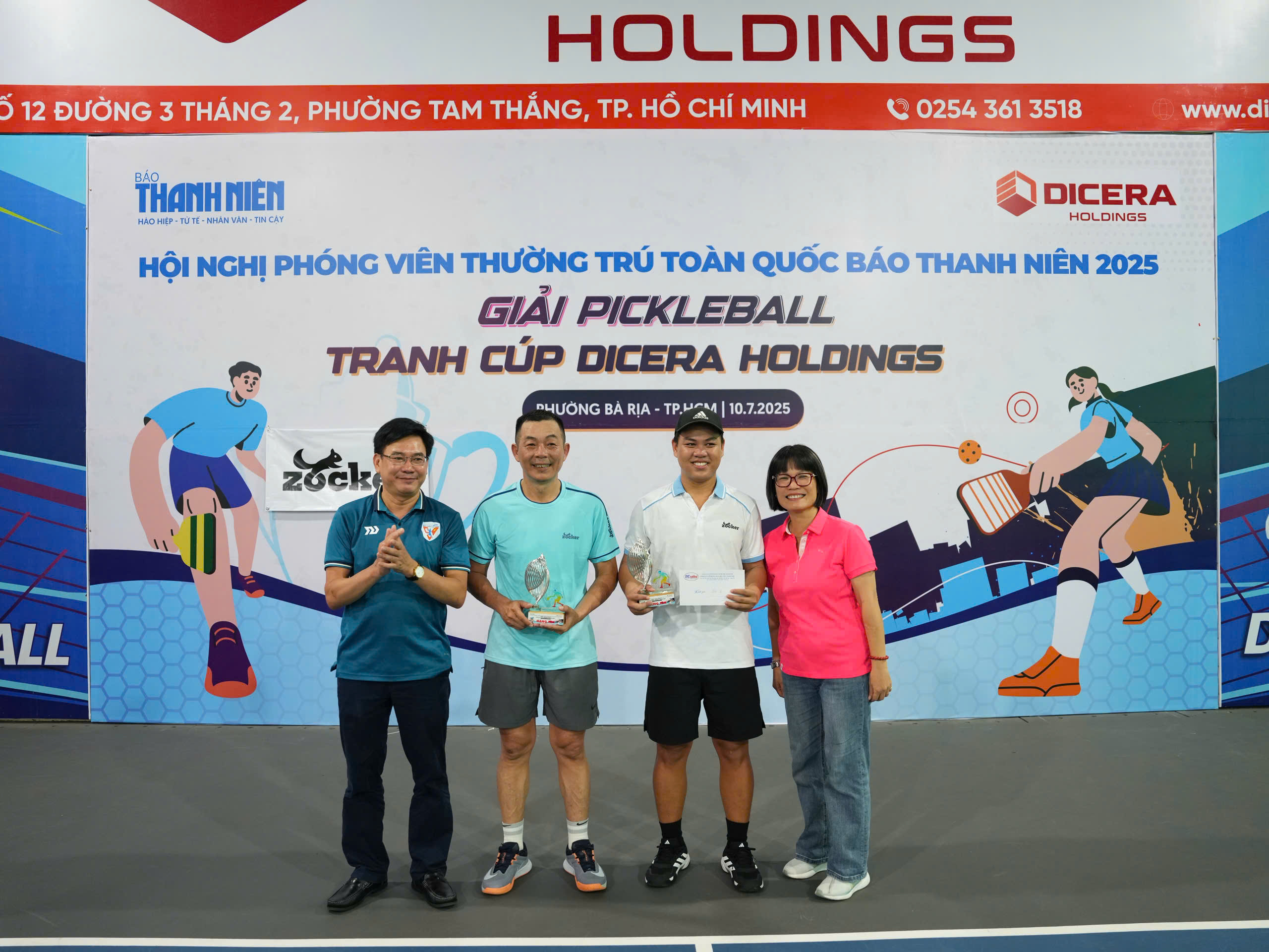 Tranh tài sôi nổi tại giải pickleball tranh cúp DICERA- Ảnh 3. Tranh tài sôi nổi tại giải pickleball tranh cúp DICERA- Ảnh 3.