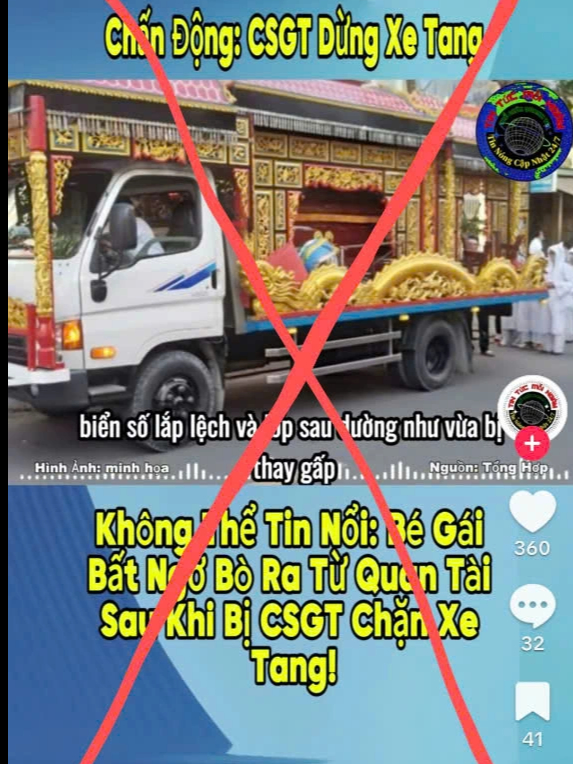 'CSGT phát hiện bé gái bị bắt cóc giấu trong quan tài' là thông tin sai sự thật - Ảnh 1.