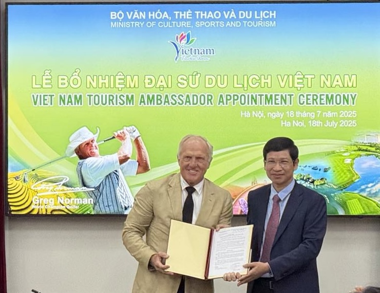 Huyền thoại golf Greg Norman được tái bổ nhiệm cương vị Đại sứ Du lịch Việt Nam - Ảnh 2.