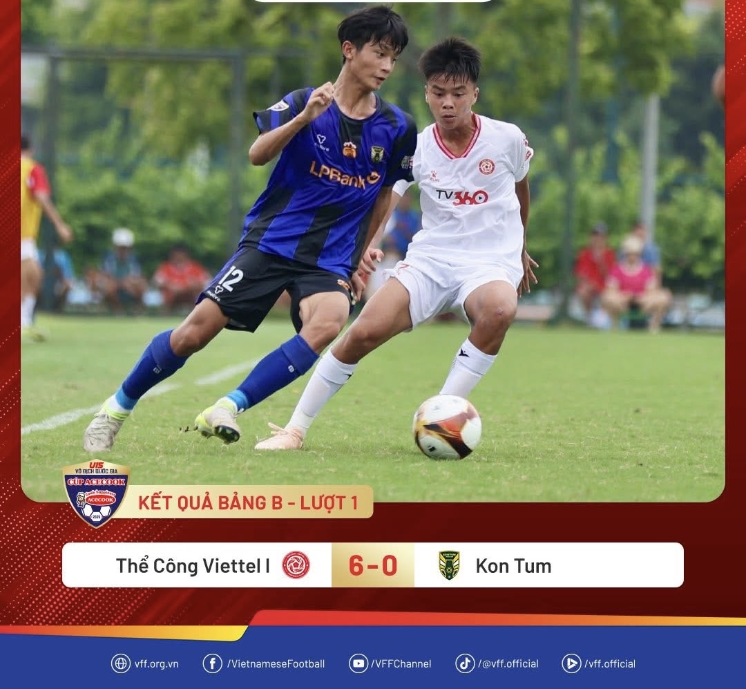 U.15 Cong Viettel menang besar pada hari pembukaan kejohanan U.15 kebangsaan - Foto 1. U.15 Thể Công Viettel thắng cực đậm ngày khai mạc giải U.15 toàn quốc- Ảnh 1.