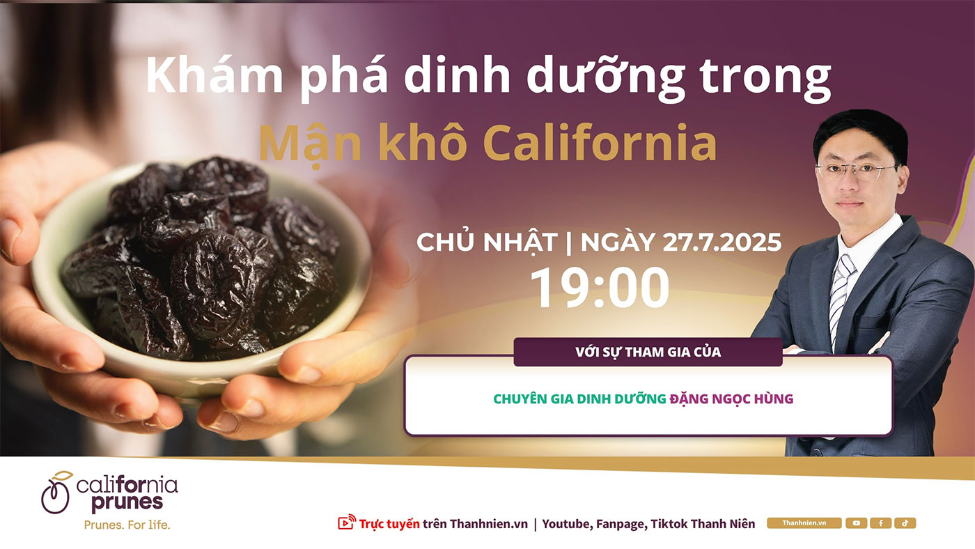Tọa đàm trực tuyến: Khám phá dinh dưỡng trong Mận khô California- Ảnh 1. Tọa đàm trực tuyến: Khám phá dinh dưỡng trong Mận khô California- Ảnh 1.