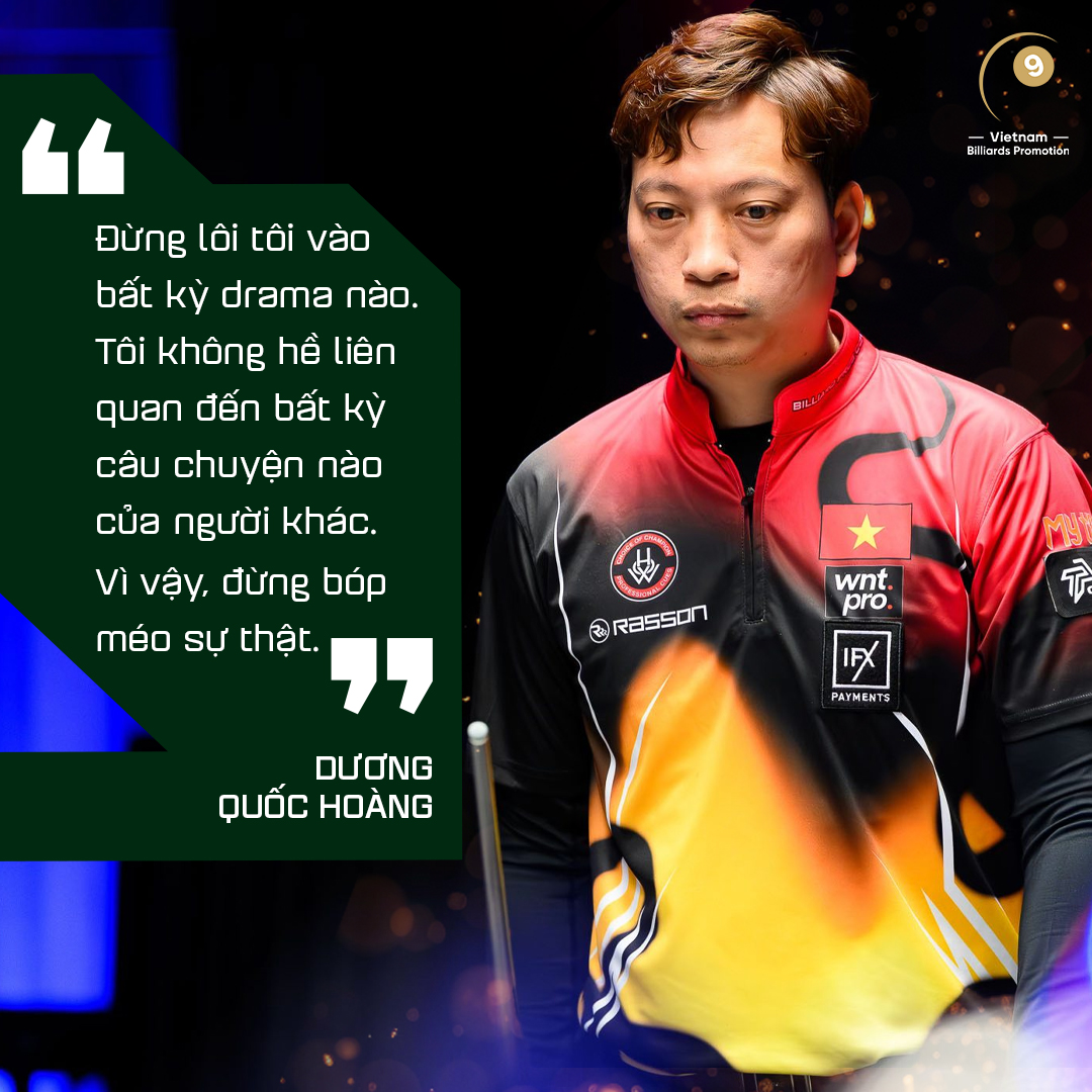 Kulečníková vesnice, Hoang Sao, náhle v chaosu: „Nezatahujte mě do skandálu a nepřekrucujte pravdu“ - Foto 1. Làng billiards bất ngờ dậy sóng, Hoàng Sao: 'Đừng kéo tôi vào thị phi và bóp méo sự thật'- Ảnh 1.