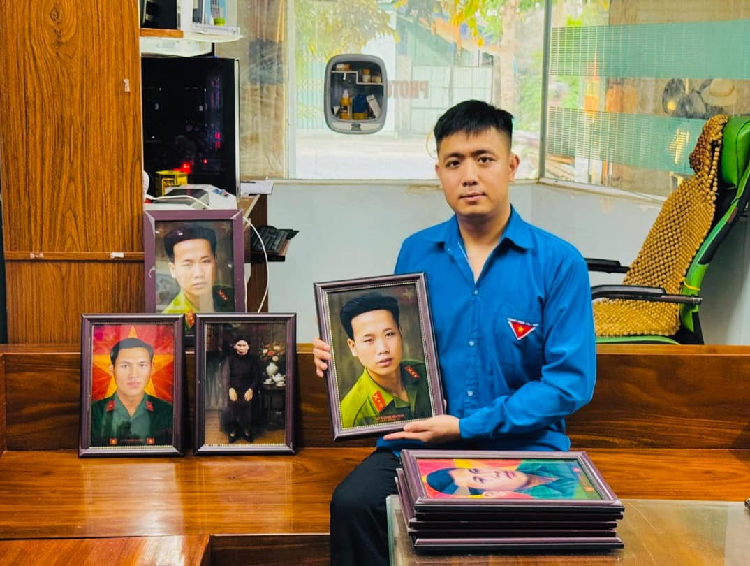 Người trẻ và tấm lòng phục dựng ảnh liệt sĩ miễn phí từ anh Lê Thế Thắng - Ảnh 1.