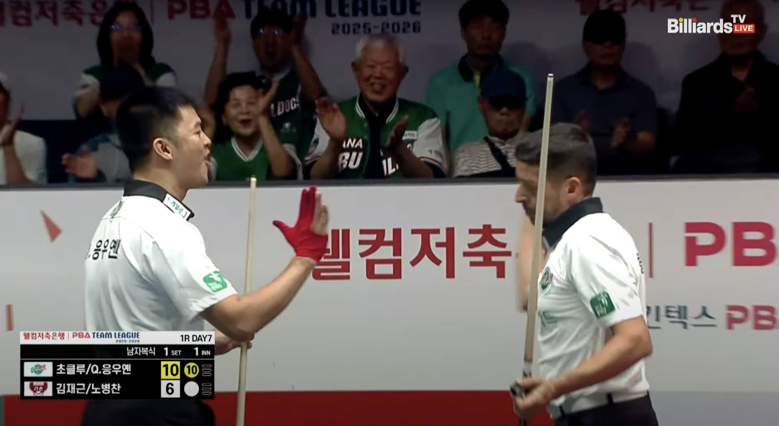 Kulečník: Nguyen Quoc Nguyen a jeho spoluhráči odpálili „perfektní střelu“ a předvedli velkolepý comeback - Foto 2. Billiards: Nguyễn Quốc Nguyện cùng đồng đội tung 'đường cơ hoàn hảo', ngược dòng ngoạn mục- Ảnh 2.