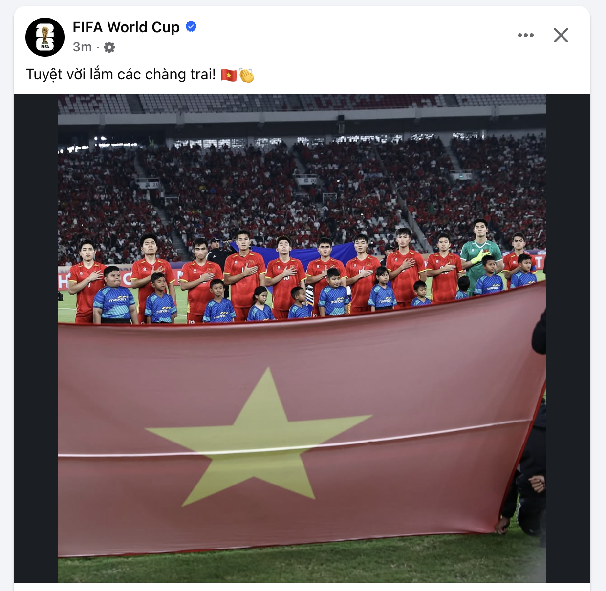 FIFA viết lời dễ thương ca ngợi U.23 Việt Nam: Tuyệt vời lắm các chàng trai!- Ảnh 1. FIFA viết lời dễ thương ca ngợi U.23 Việt Nam: Tuyệt vời lắm các chàng trai!- Ảnh 1.
