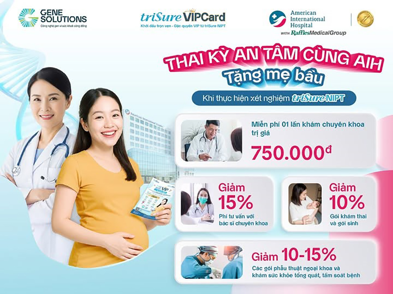 Gene Solutions bắt tay Bệnh viện AIH nâng tầm trải nghiệm thai sản chuẩn quốc tế- Ảnh 1. Gene Solutions bắt tay Bệnh viện AIH nâng tầm trải nghiệm thai sản chuẩn quốc tế- Ảnh 1.