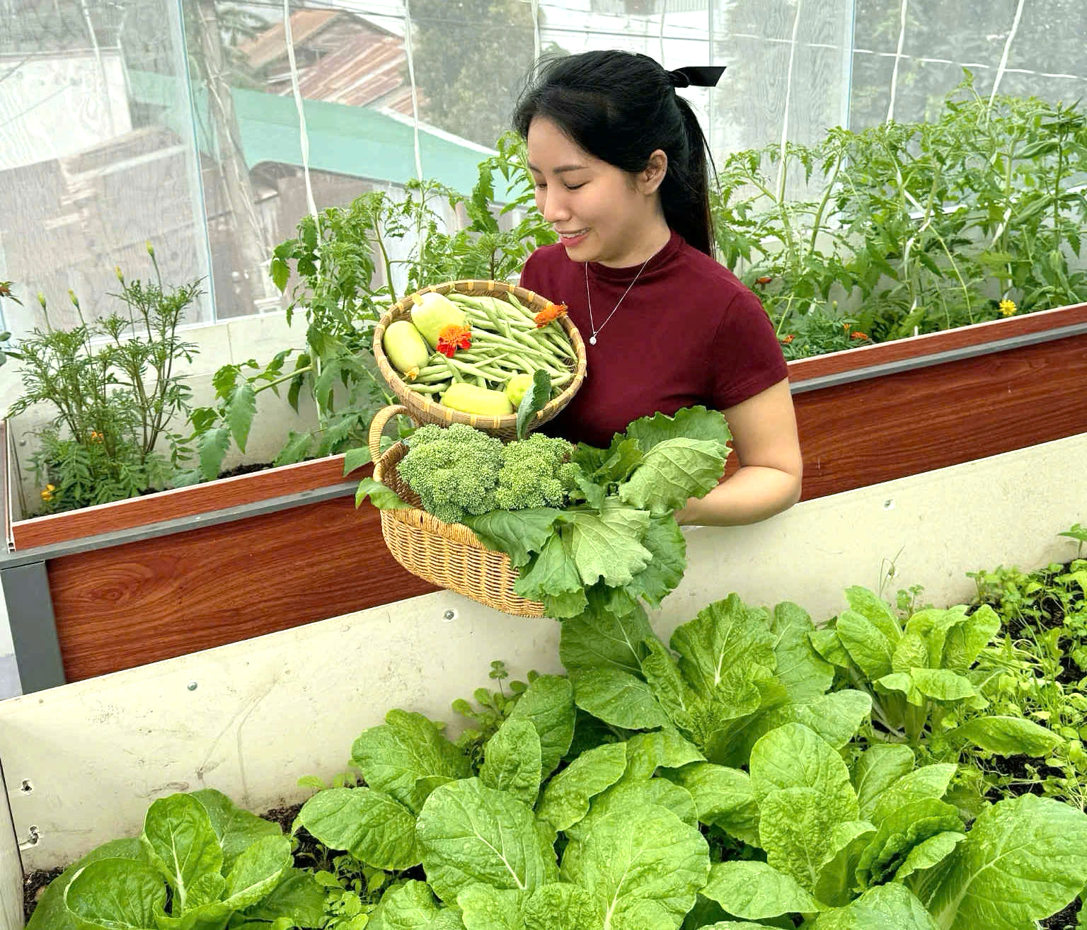 ‘Căn gác chữa lành’ xanh mướt với nhiều rau trái sạch của người phụ nữ Đắk Lắk - Ảnh 15.