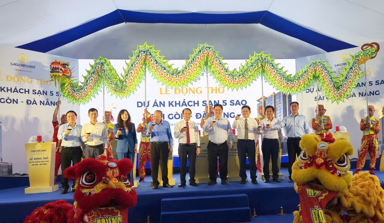 Saigontourist Group động thổ khách sạn 5 sao Sài Gòn - Đà Nẵng - Ảnh 1. Saigontourist Group động thổ khách sạn 5 sao Sài Gòn - Đà Nẵng - Ảnh 1.