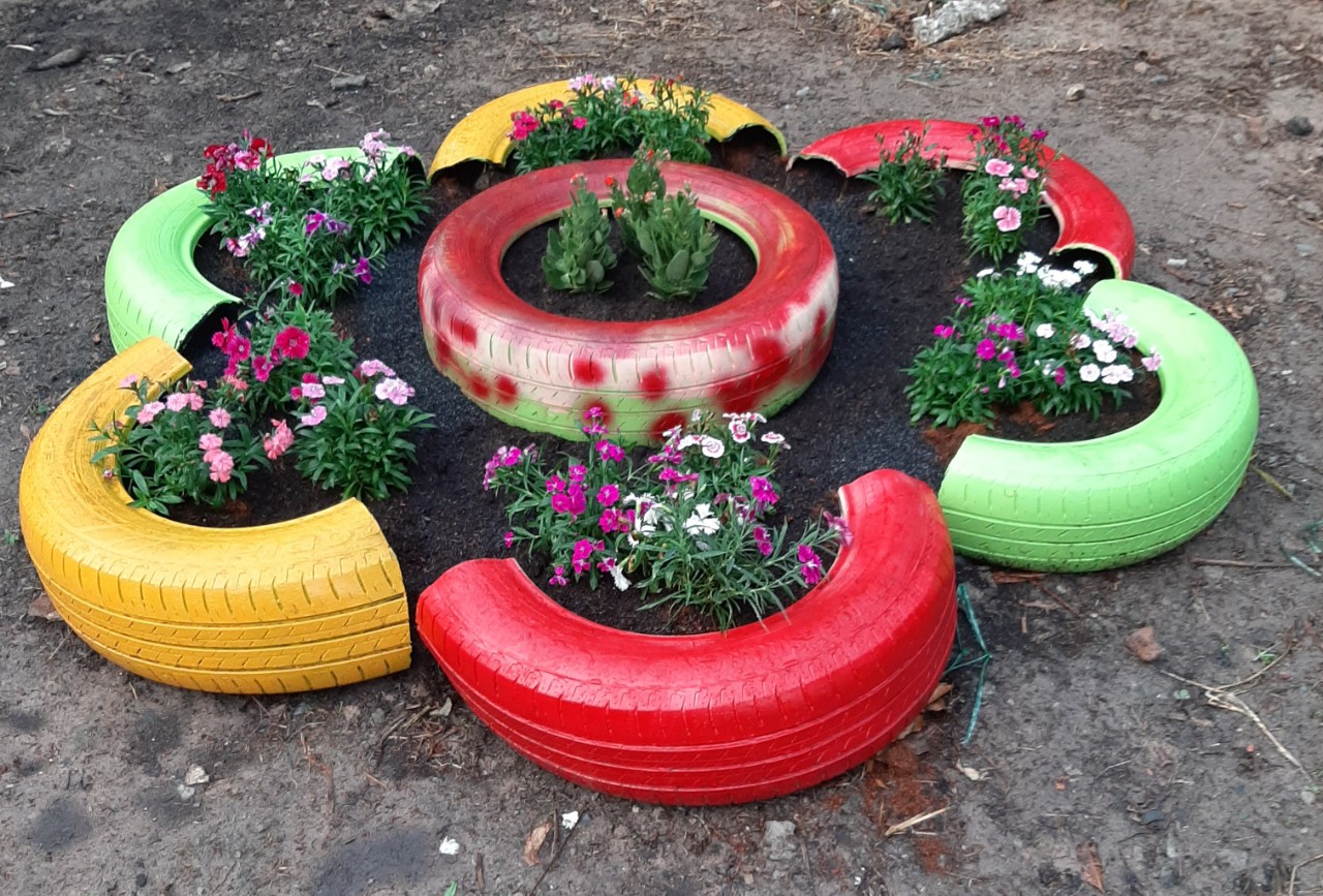 Vnášení zelených stromů, trávy a květin do školního prostoru - Foto 5. Đưa cây xanh, cỏ hoa vào không gian trường học- Ảnh 5.