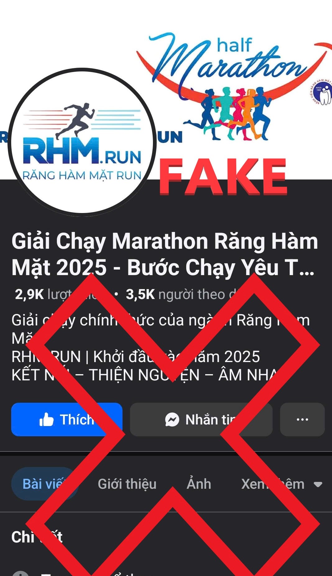 Giả mạo giải chạy “Răng hàm mặt Run” của Bệnh viện Răng hàm mặt Trung ương TP.HCM- Ảnh 1.