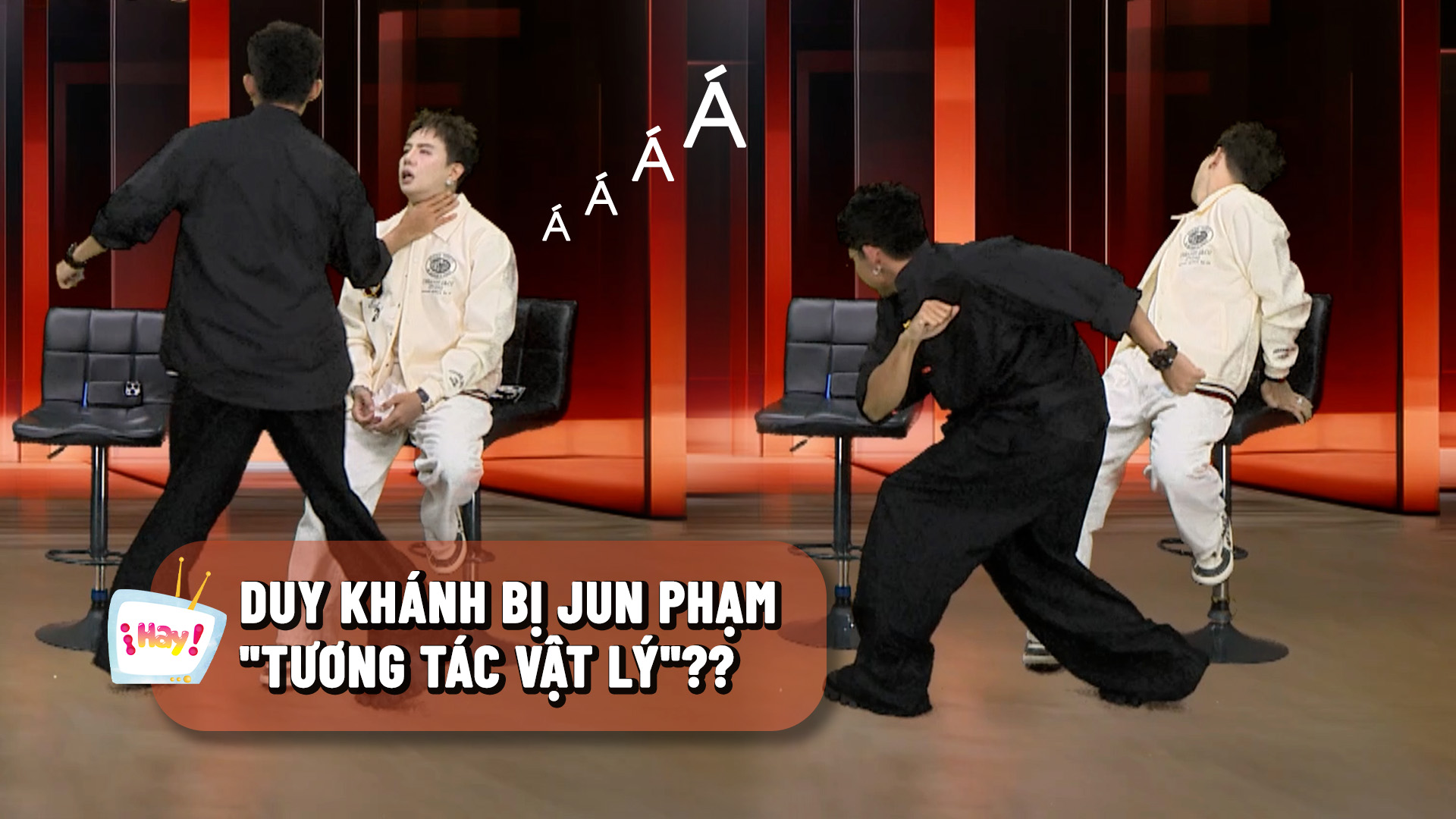 Duy Khánh bị Jun Phạm 'tương tác vật lý' trên sóng livestream On Trending - Ảnh 1.