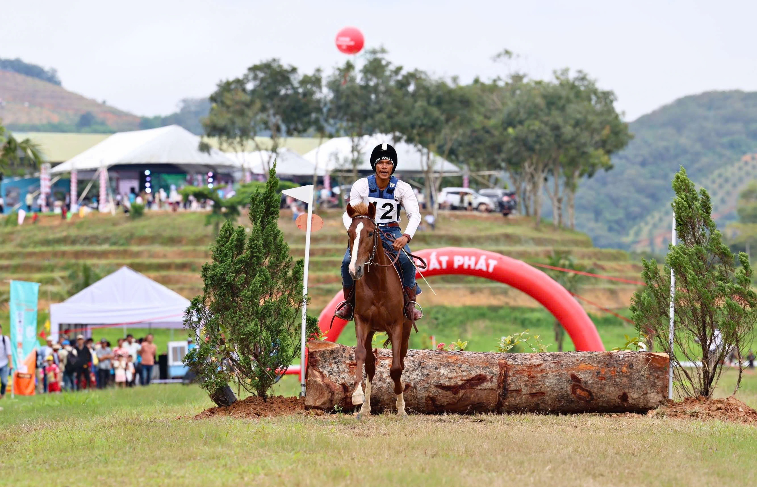Lam Dong organiseert zijn eerste cross-terrain paardenracewedstrijd - Foto 3. Lâm Đồng lần đầu diễn ra giải đua ngựa phong trào vượt địa hình- Ảnh 3.