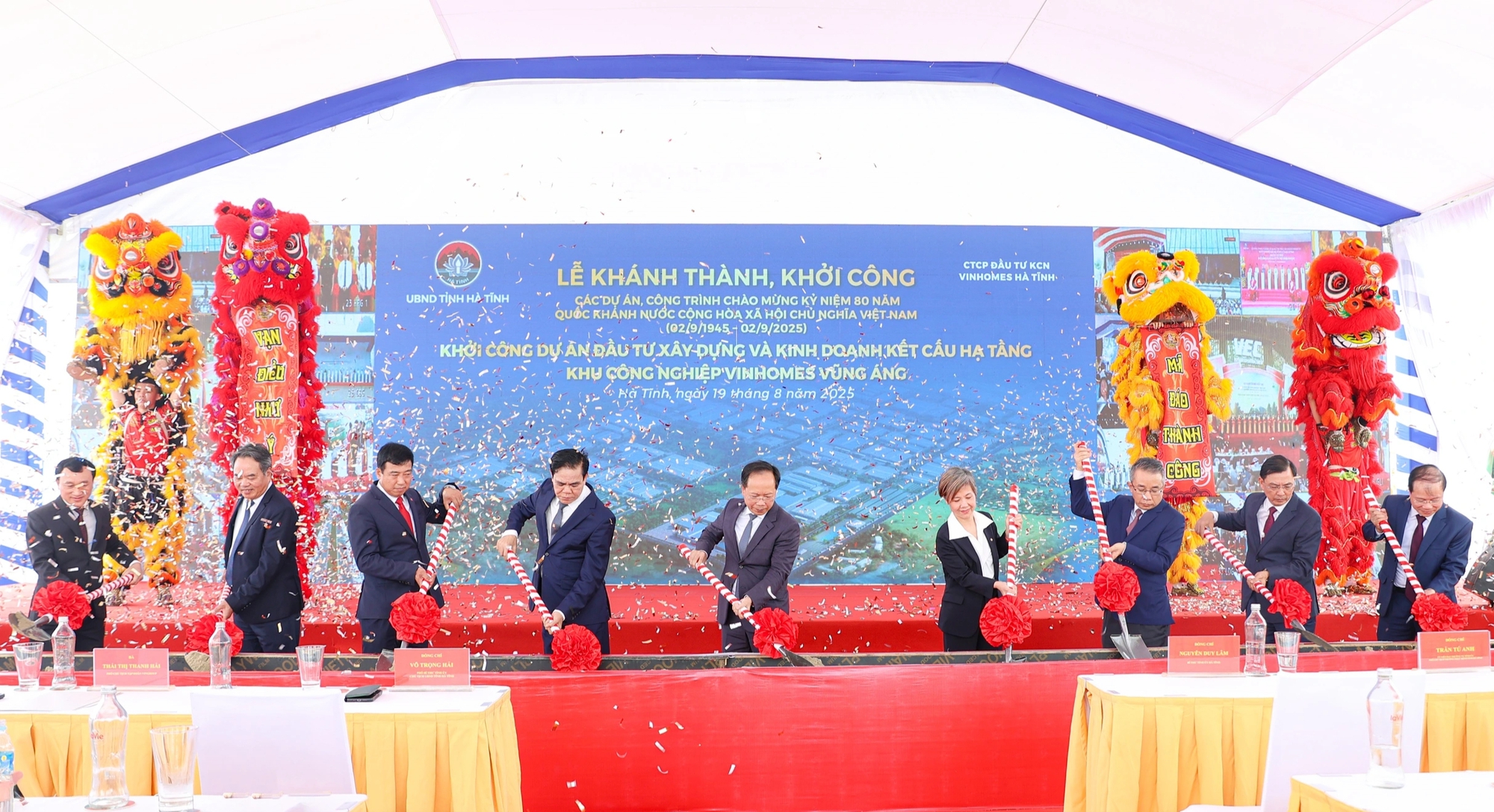 Hà Tĩnh đồng loạt khởi công 3 dự án trọng điểm gần 14.000 tỉ đồng - Ảnh 1.