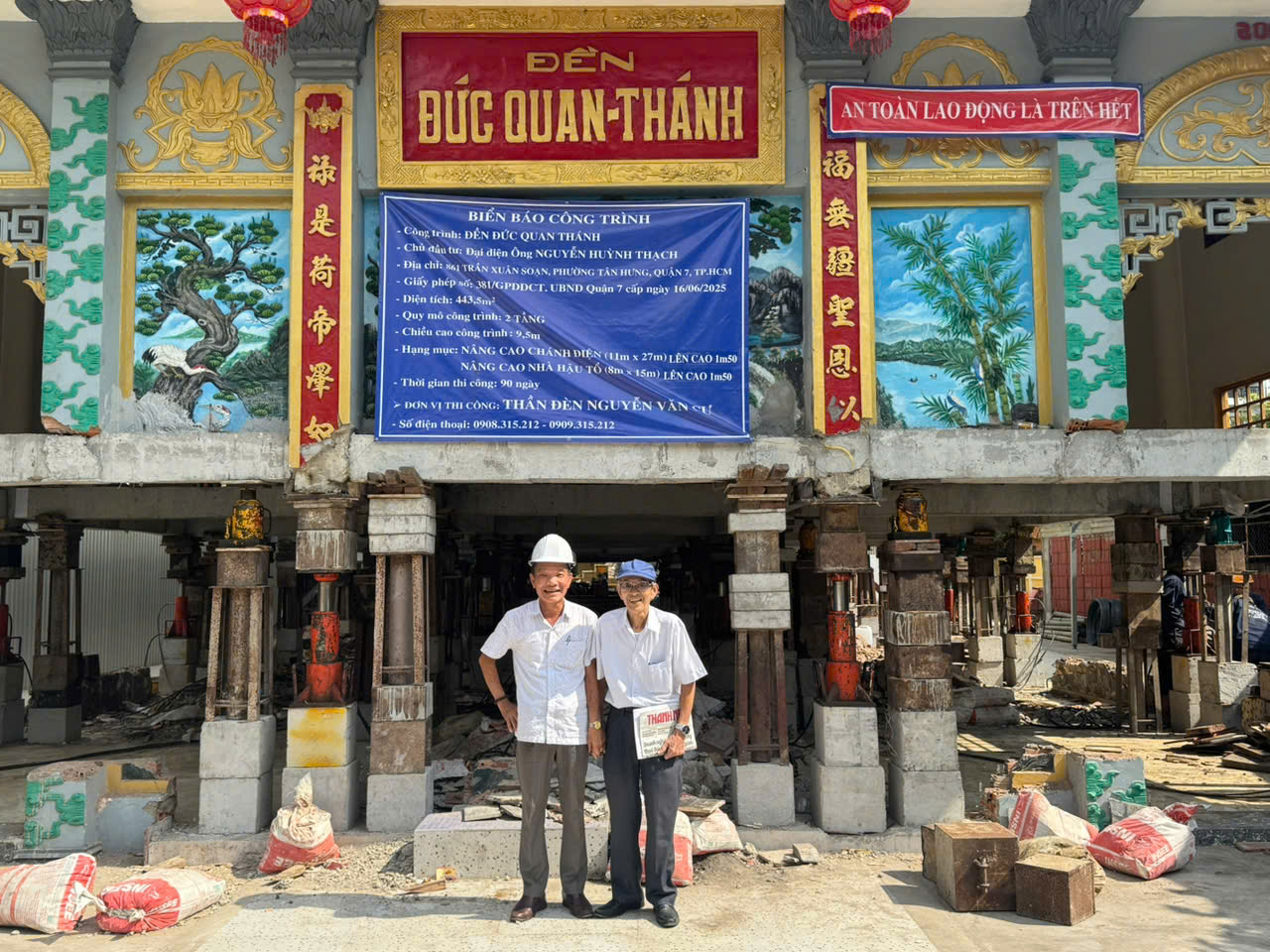 'Thần đèn' nâng ngôi đền 200 năm tuổi tại TP.HCM lên cao 1,5m- Ảnh 1.