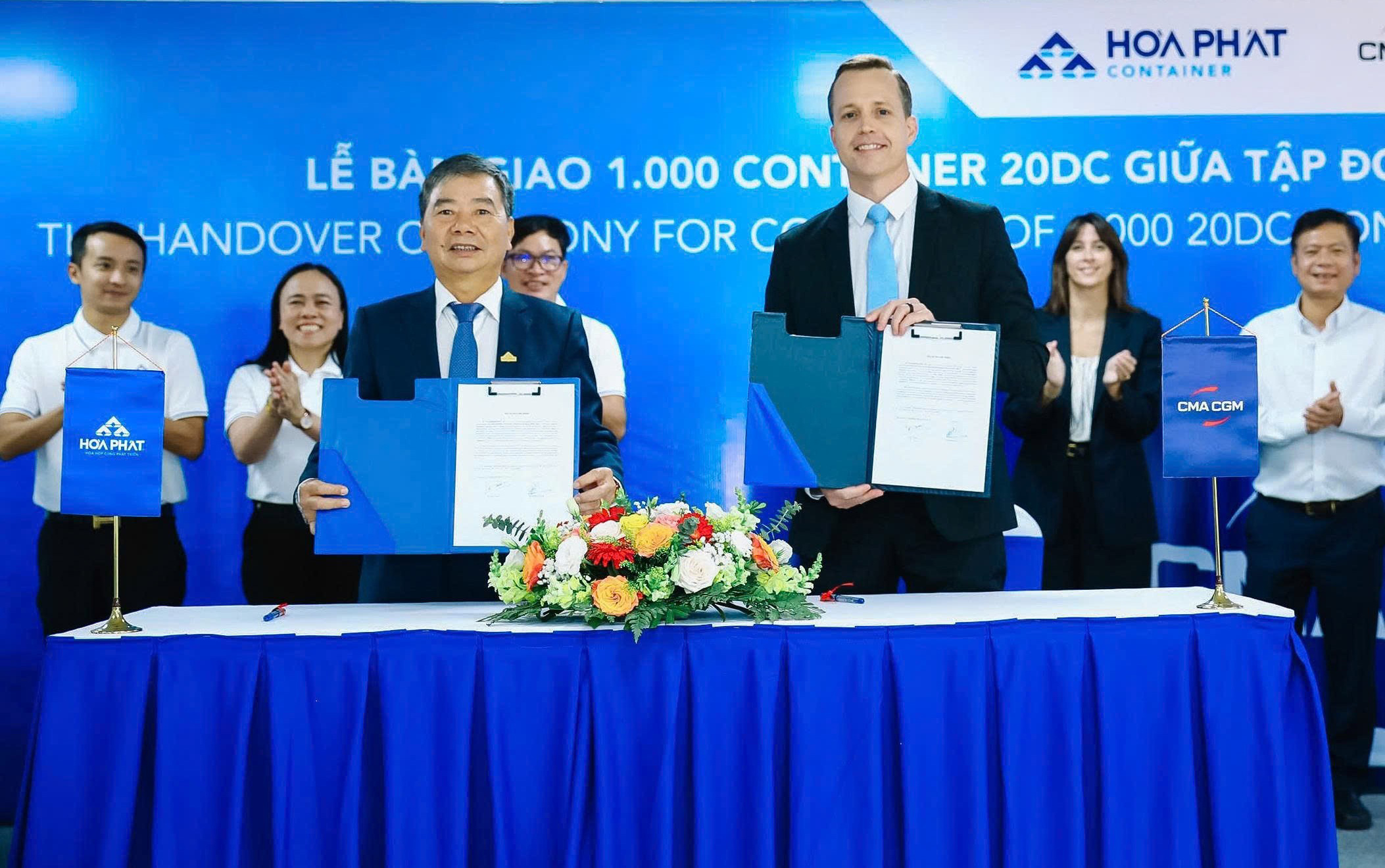 Hòa Phát bàn giao 1.000 container cho hãng tàu Top 3 thế giới - Ảnh 1.