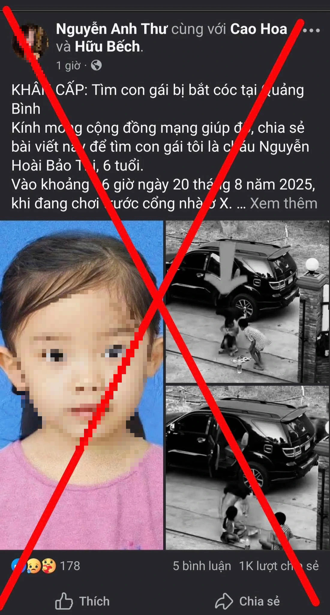 Phát hiện tài khoản ảo hết tung tin 'bắt cóc trẻ em' đến 'kêu gọi từ thiện'- Ảnh 1. Phát hiện tài khoản ảo hết tung tin 'bắt cóc trẻ em' đến 'kêu gọi từ thiện'- Ảnh 1.