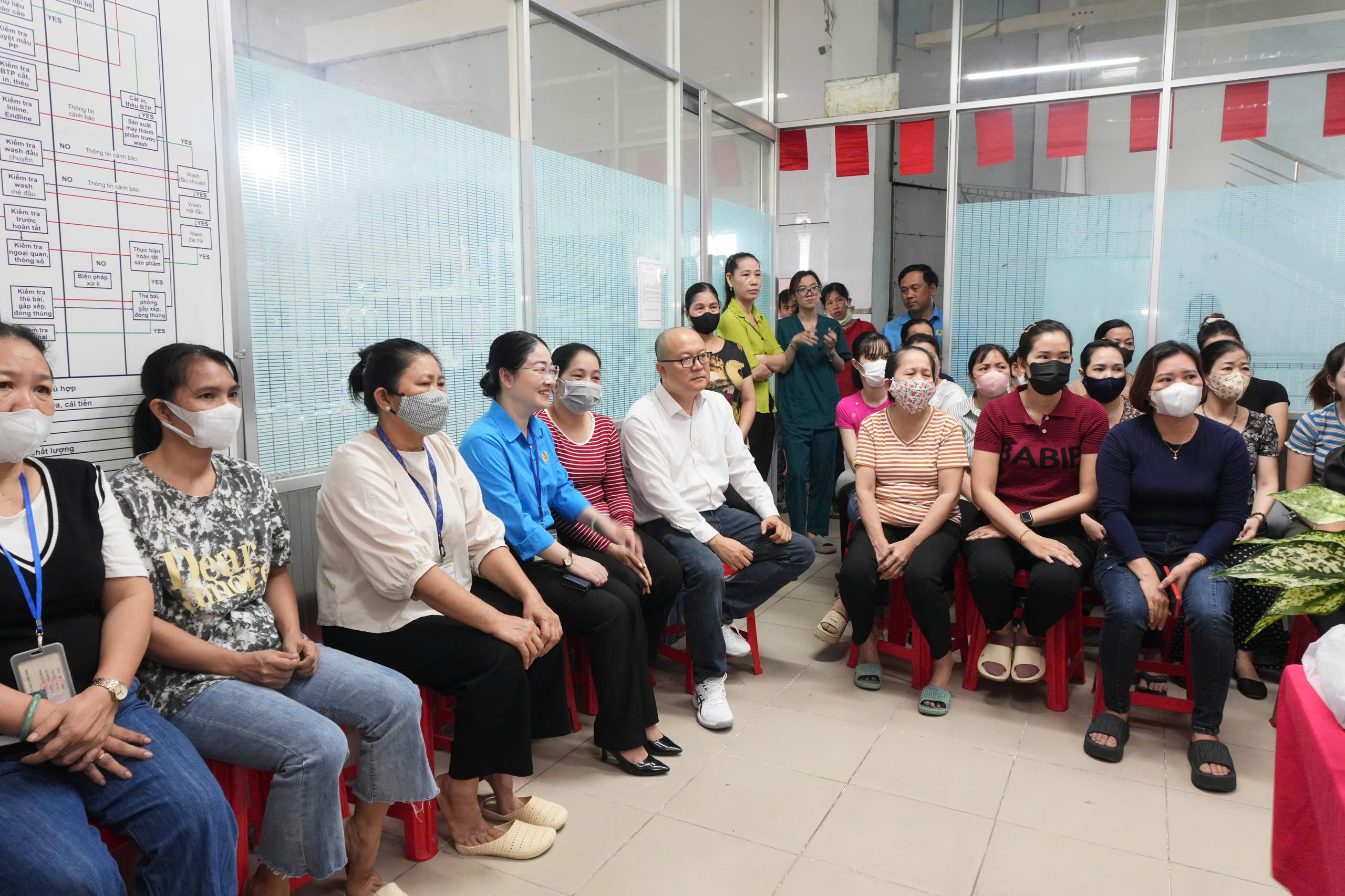 Gần 200 nữ công nhân được khám sức khỏe miễn phí - Ảnh 1.