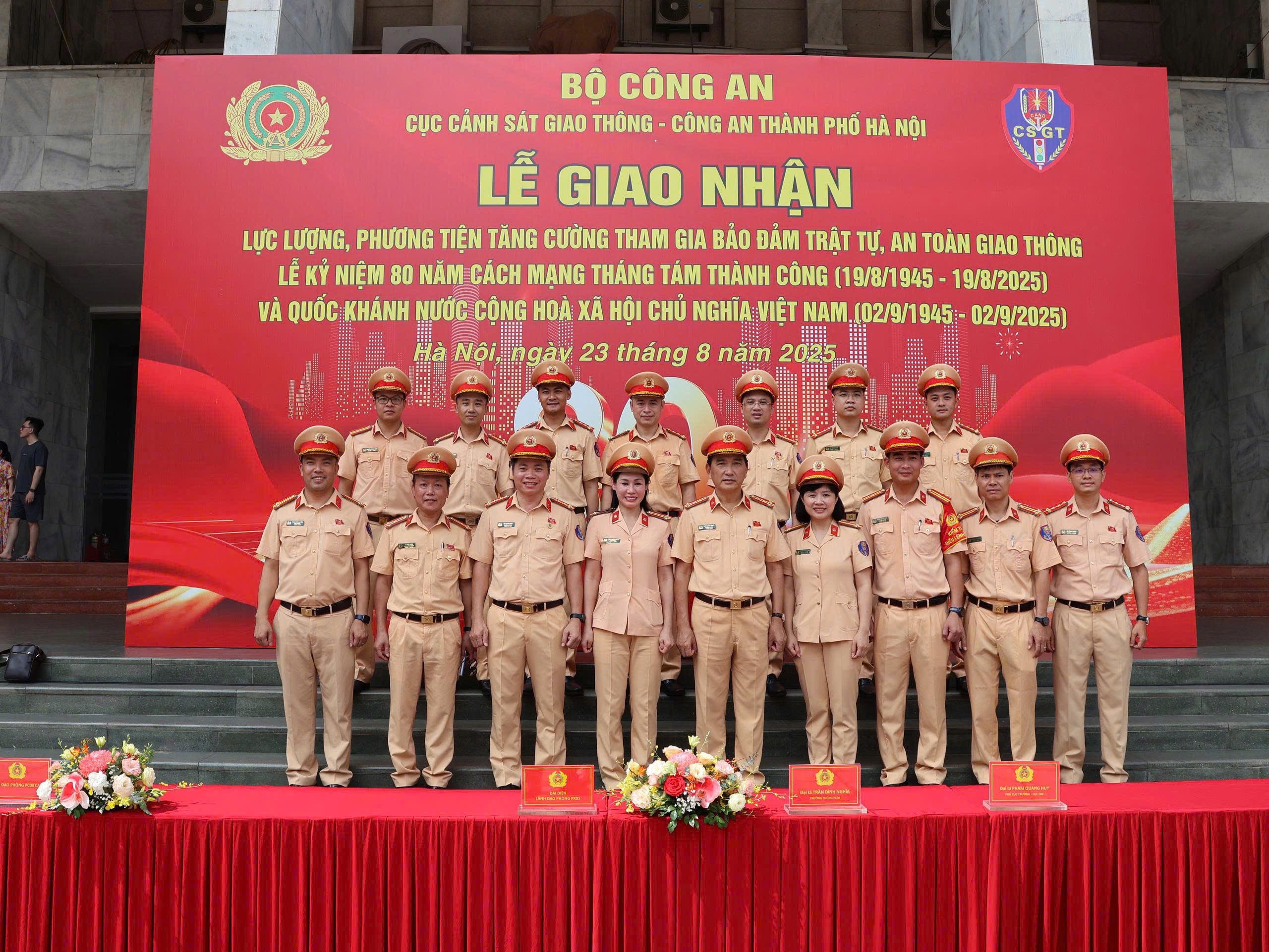 655 CSGT toàn quốc tăng cường về Hà Nội bảo vệ diễu binh, diễu hành A80- Ảnh 1. 655 CSGT toàn quốc tăng cường về Hà Nội bảo vệ diễu binh, diễu hành A80- Ảnh 1.