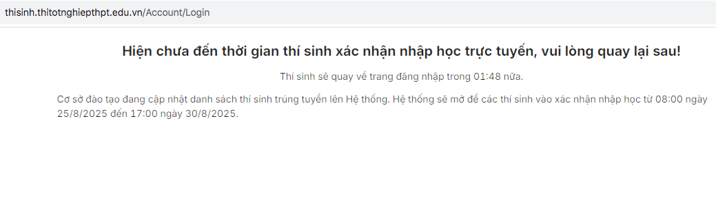 Khi nào Bộ GD-ĐT mở cổng để thí sinh xác nhận nhập học? - Ảnh 1.