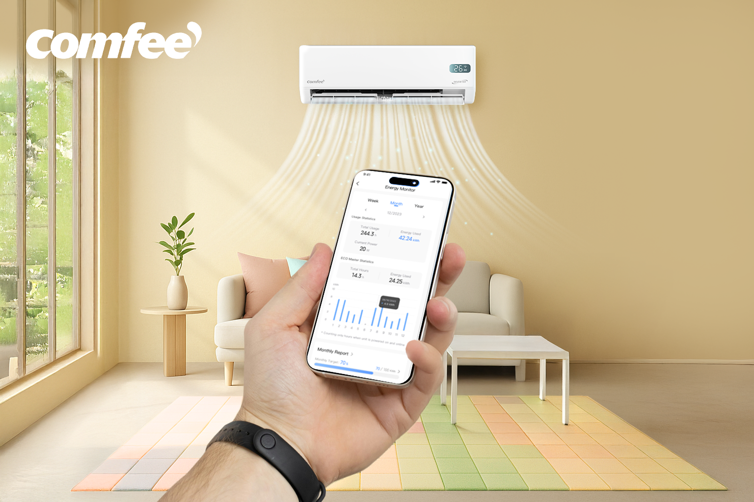 Điều hòa chạy 24/7 mà hóa đơn điện vẫn 'nhẹ tênh' - Bí quyết từ Comfee - Ảnh 3.