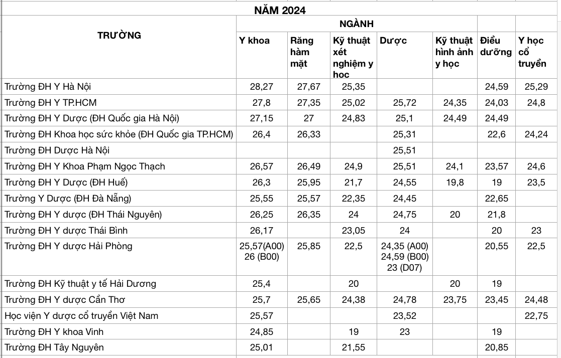 Toàn cảnh điểm chuẩn khối ngành sức khỏe 2025: Thay đổi ra sao ở từng trường, ngành - Ảnh 4.