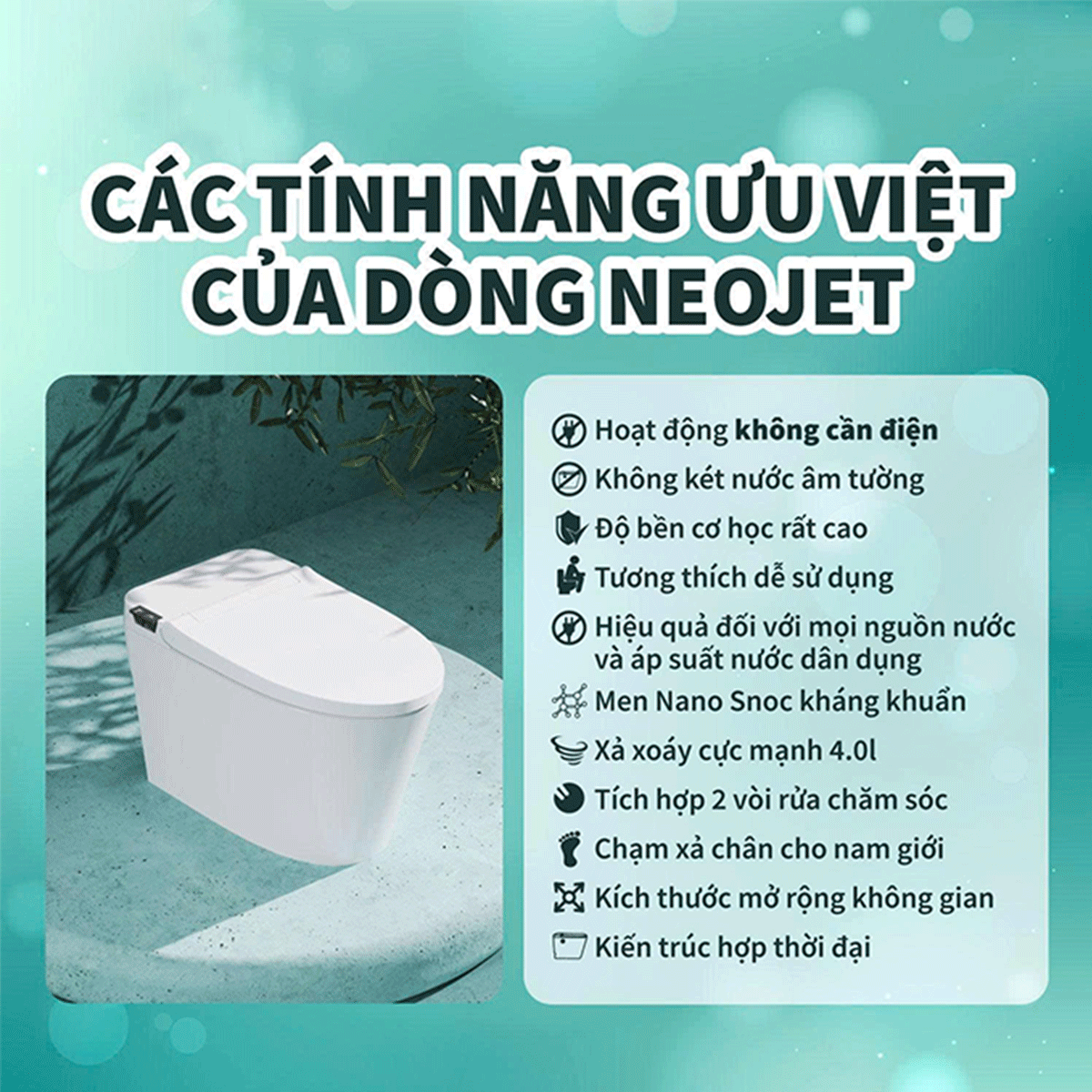 NEO JET - giải pháp bồn cầu tối giản cho phòng tắm nhỏ- Ảnh 1. NEO JET - giải pháp bồn cầu tối giản cho phòng tắm nhỏ- Ảnh 1.