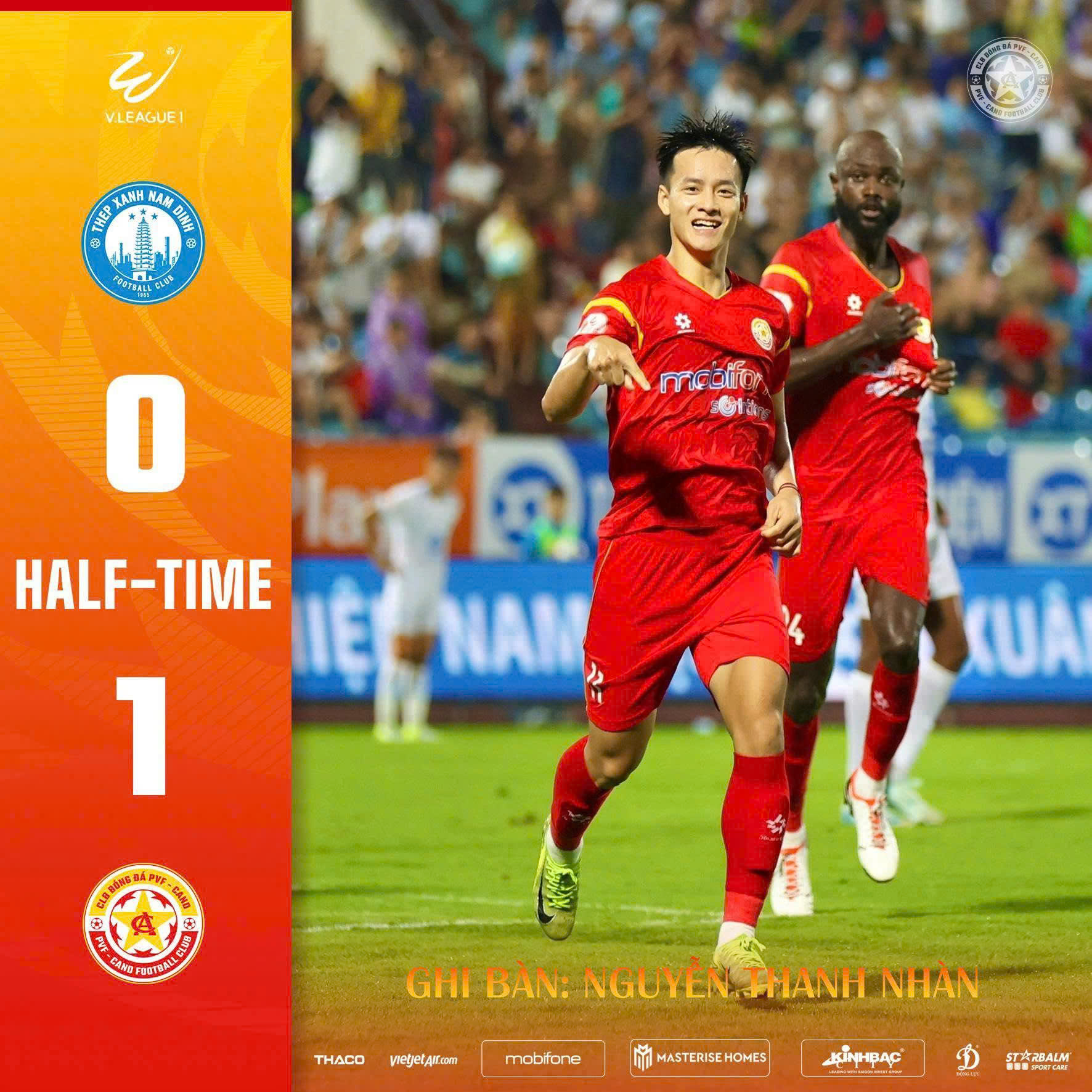 Annak ellenére, hogy a „sztár” U.23-as vietnámi csapat kiszúrta, Nam Dinh látványos felzárkózást mutatott be, és legyőzte PVF-CAND-ot - 3. kép. Bị ‘sao’ U.23 Việt Nam chọc thủng lưới, Nam Định vẫn ngược dòng ngoạn mục đánh bại PVF-CAND- Ảnh 3.