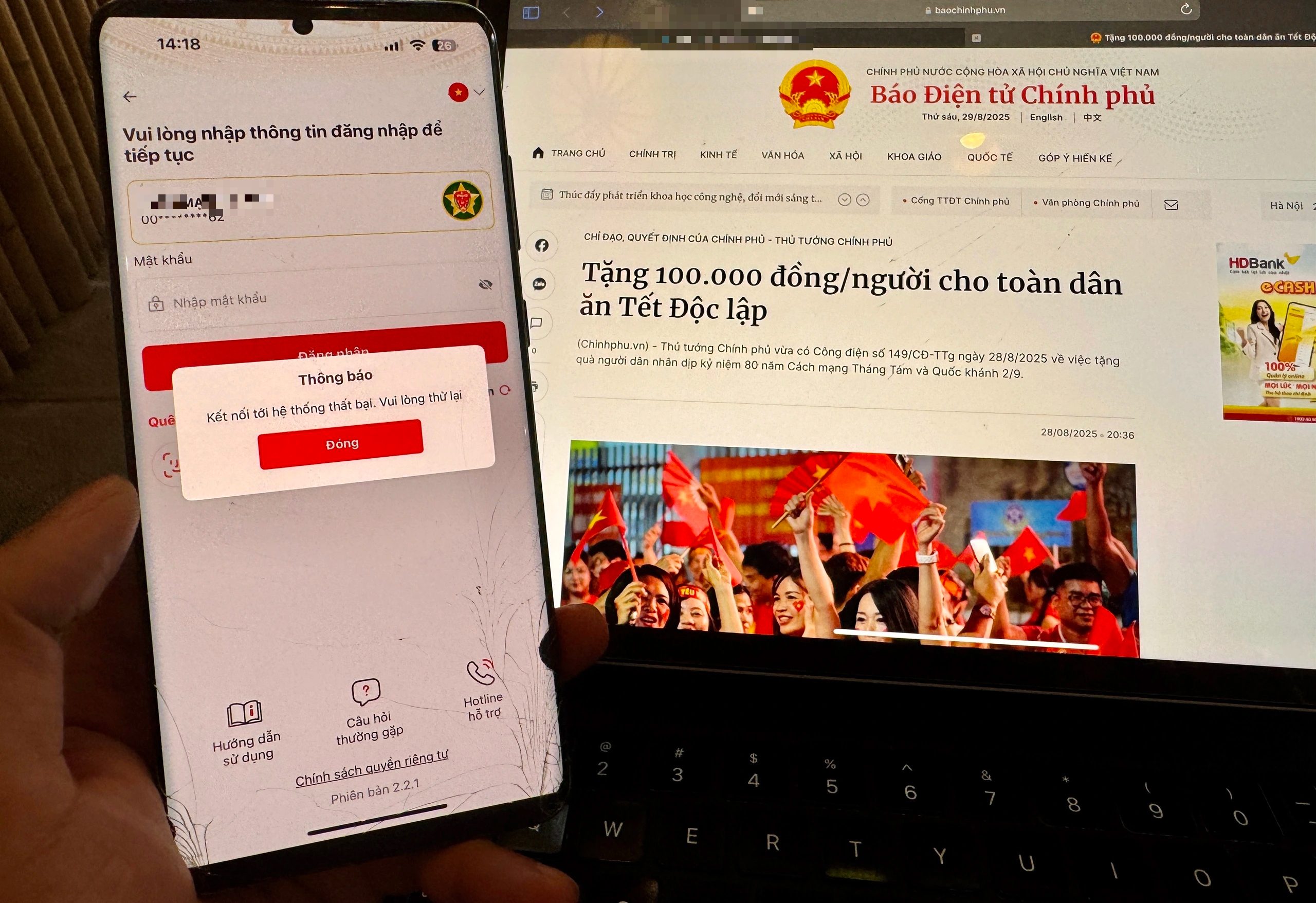 Nguyên nhân không đăng nhập được VNeID - Ảnh 1.