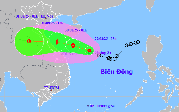 - Ảnh 1. Áp thấp nhiệt đới sẽ mạnh lên thành bão, hướng vào Nghệ An - Quảng Trị- Ảnh 1.