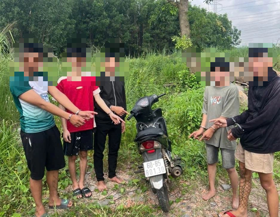Đồng Nai Bắt giữ 5 nghi phạm cướp xe máy , truy tìm kẻ còn lại - Ảnh 1.