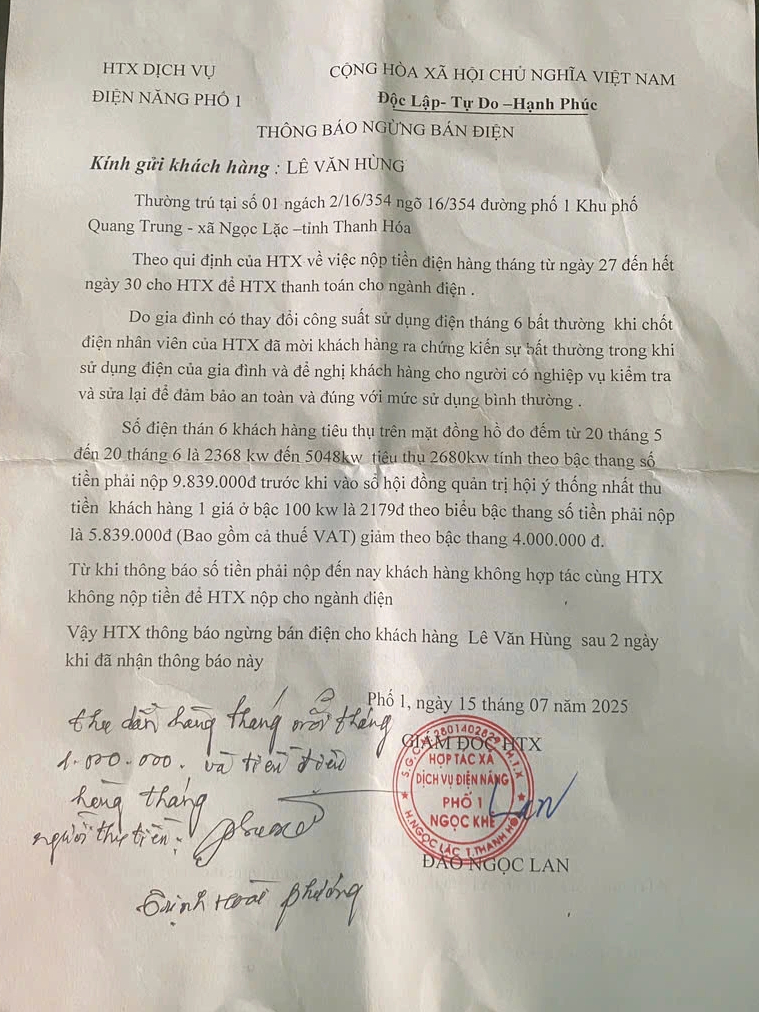 Tiền điện tăng cao hơn 30 lần gây hoang mang cho người dân tại thanh hóa - Ảnh 2.