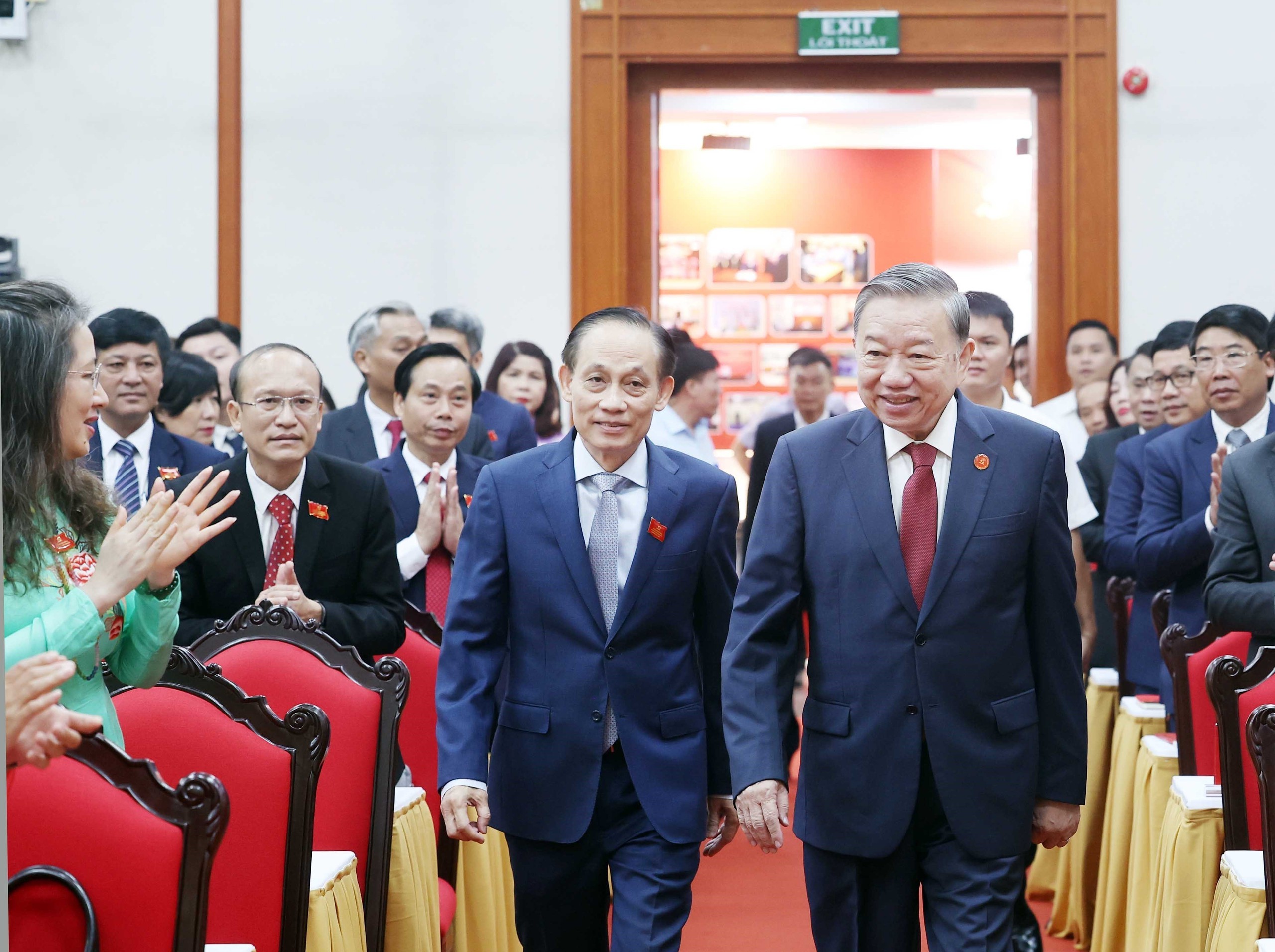 Tổng Bí thư Tô Lâm và các đại biểu tham dự đại hội. ẢNH: TTXVN Tổng Bí thư Tô Lâm và các đại biểu tham dự đại hội. ẢNH: TTXVN