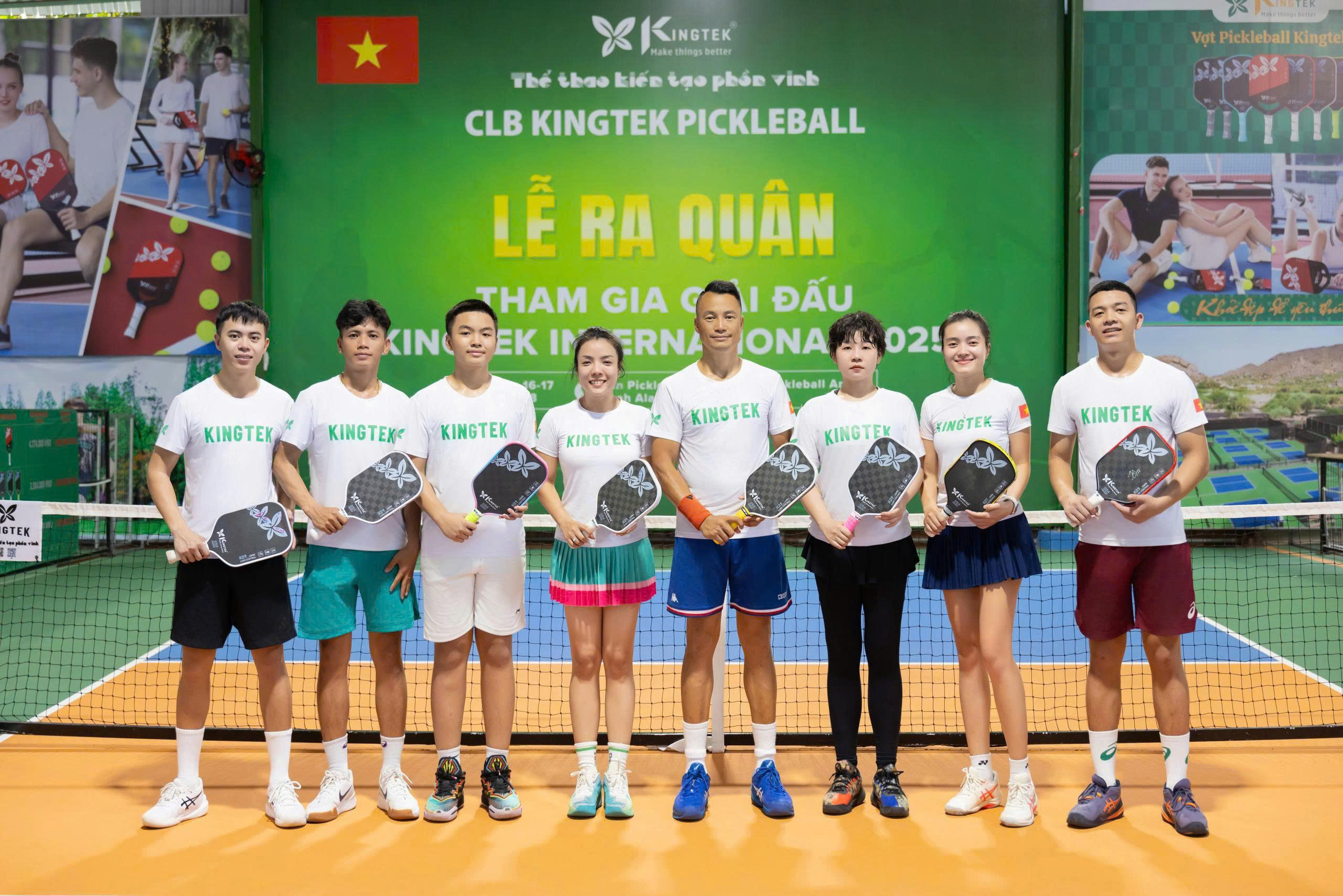 ចំនួនអ្នកលេងដែលបានចុះឈ្មោះដើម្បីចូលរួមក្នុងការប្រកួតជ្រើសរើសជើងឯកអន្តរជាតិ Kingtek 2025 បានផ្ទុះឡើង - រូបថត 3 ។ Bùng nổ số lượng tay vợt đăng ký tham dự giải pickleball quốc tế Kingtek 2025- Ảnh 3.