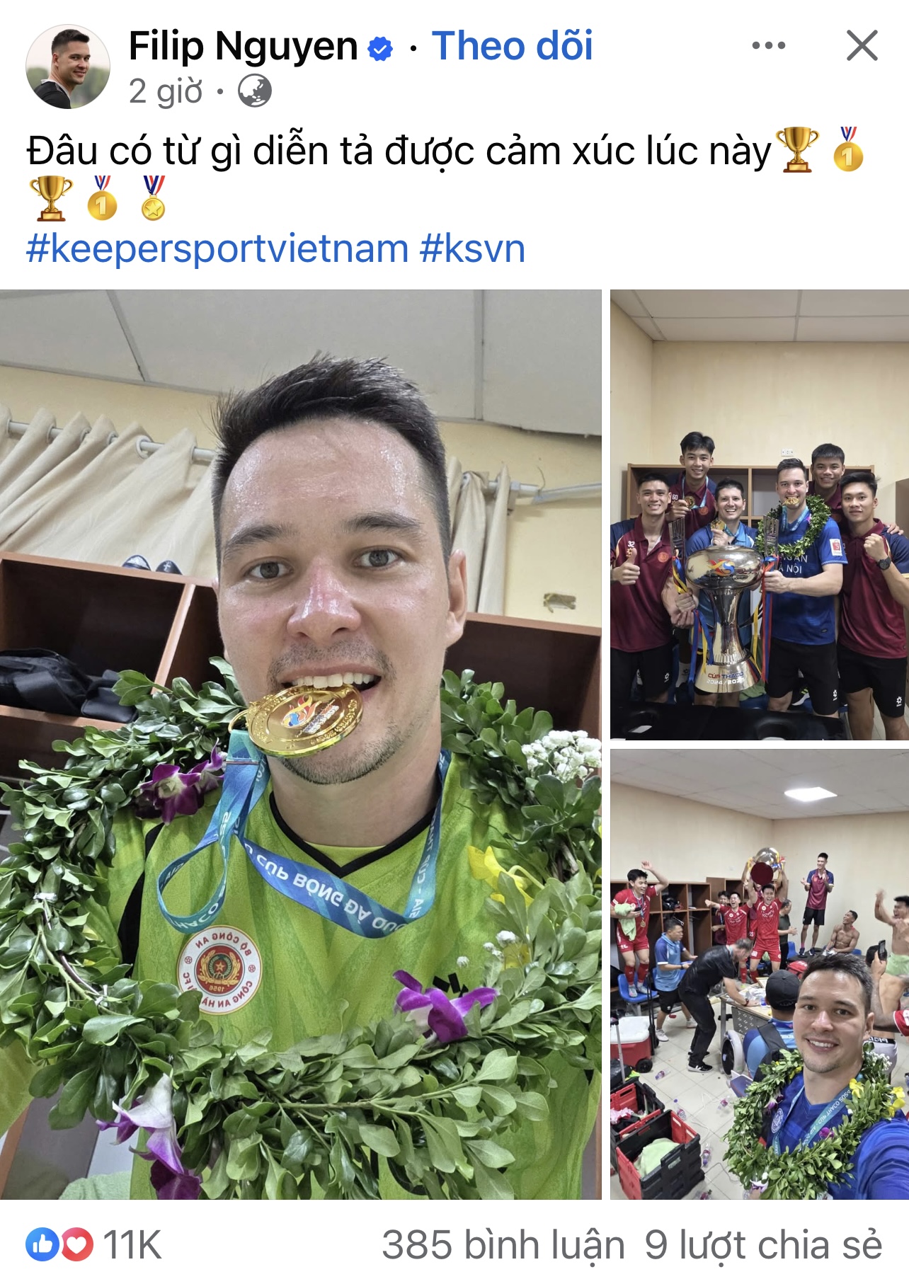 Tim CAHN mengalahkan Nam Dinh, memenangkan Piala Super: Kemenangan keberanian, apa yang dikatakan Dinh Bac? - Foto 4. Đội CAHN đánh bại Nam Định, giành Siêu cúp: Chiến thắng của bản lĩnh, Đình Bắc nói gì?- Ảnh 4.