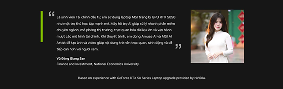 NVIDIA GeForce RTX™ Laptop - AI power accompanies Students! - Photo 7. Laptop NVIDIA GeForce RTX™ - Sức mạnh AI đồng hành cùng Sinh viên!- Ảnh 7.