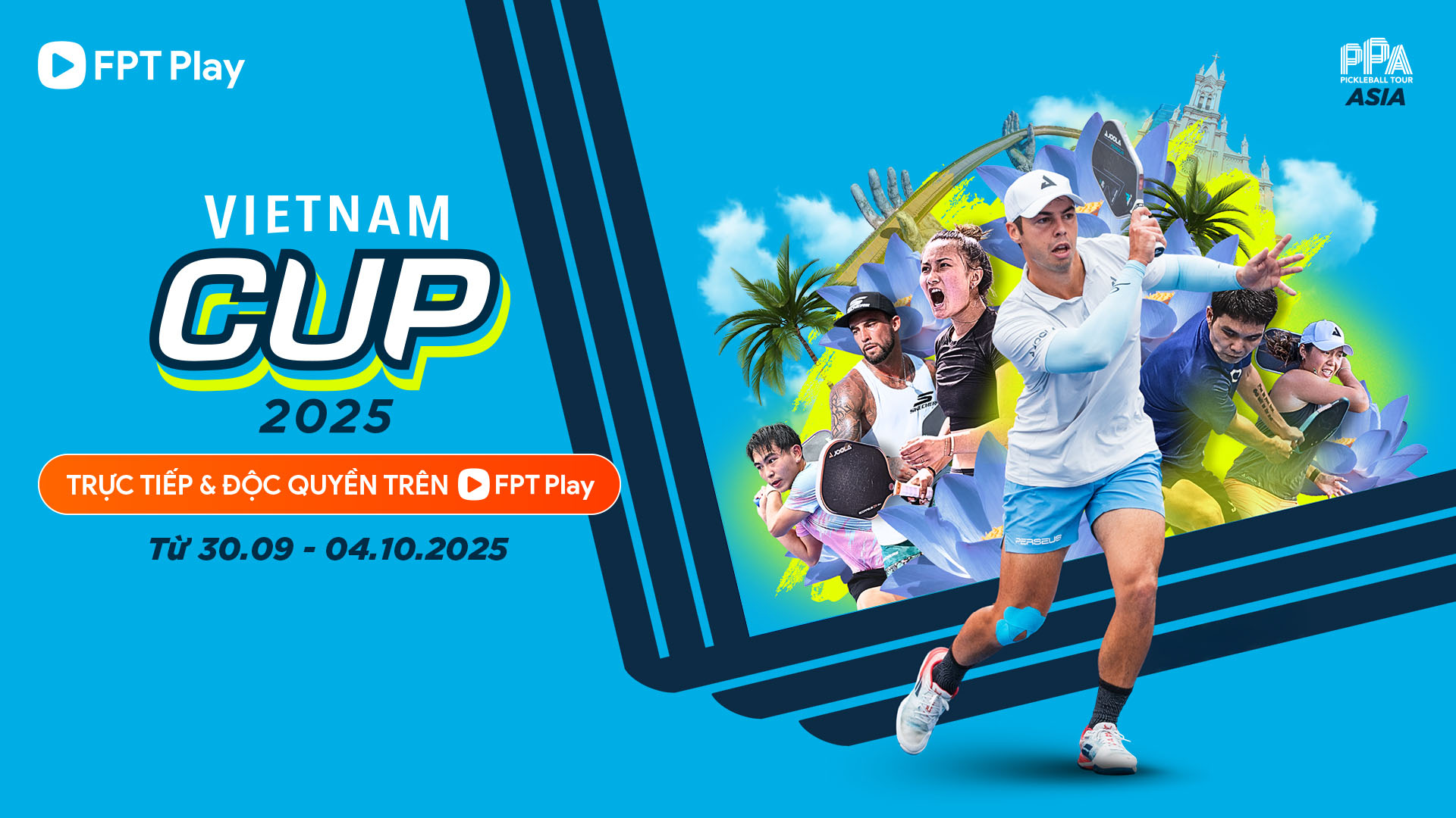 Se de bästa pickleballspelarna tävla i PPA Tour Asia - Vietnam Cup 2025 på vilken kanal? - Bild 2. Xem các tay vợt pickleball hàng đầu tranh tài ở PPA Tour Asia - Vietnam Cup 2025 trên kênh nào?- Ảnh 2.